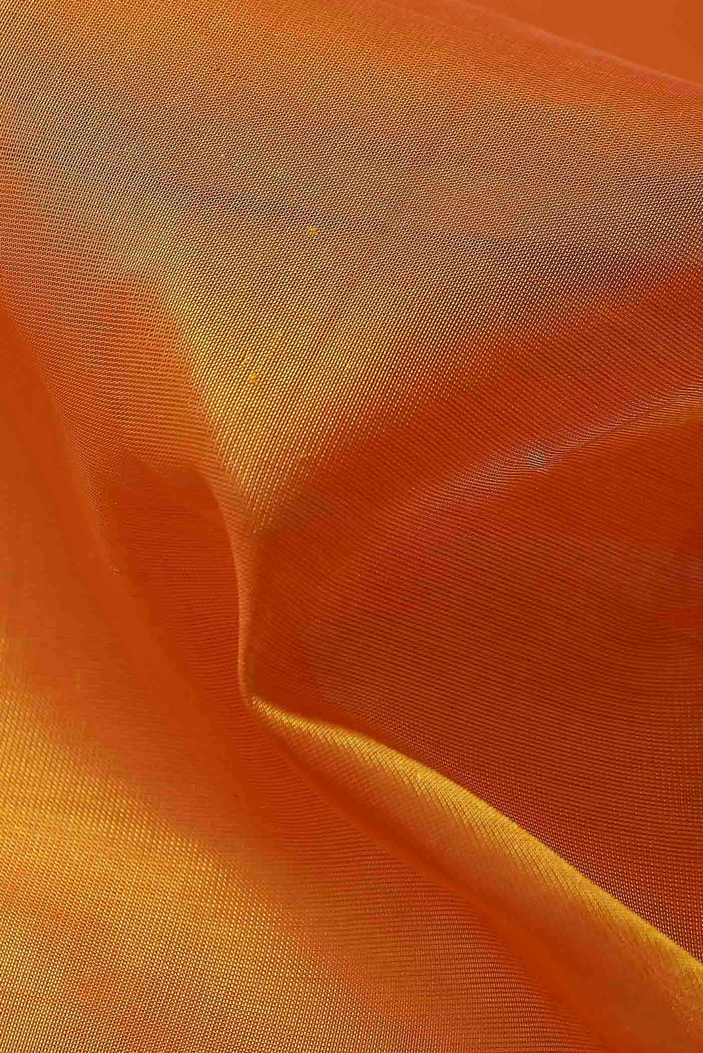 Orange Silk Cotton Saree