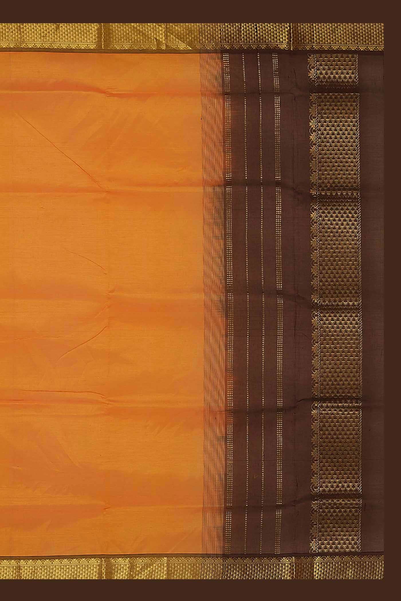 Orange Silk Cotton Saree
