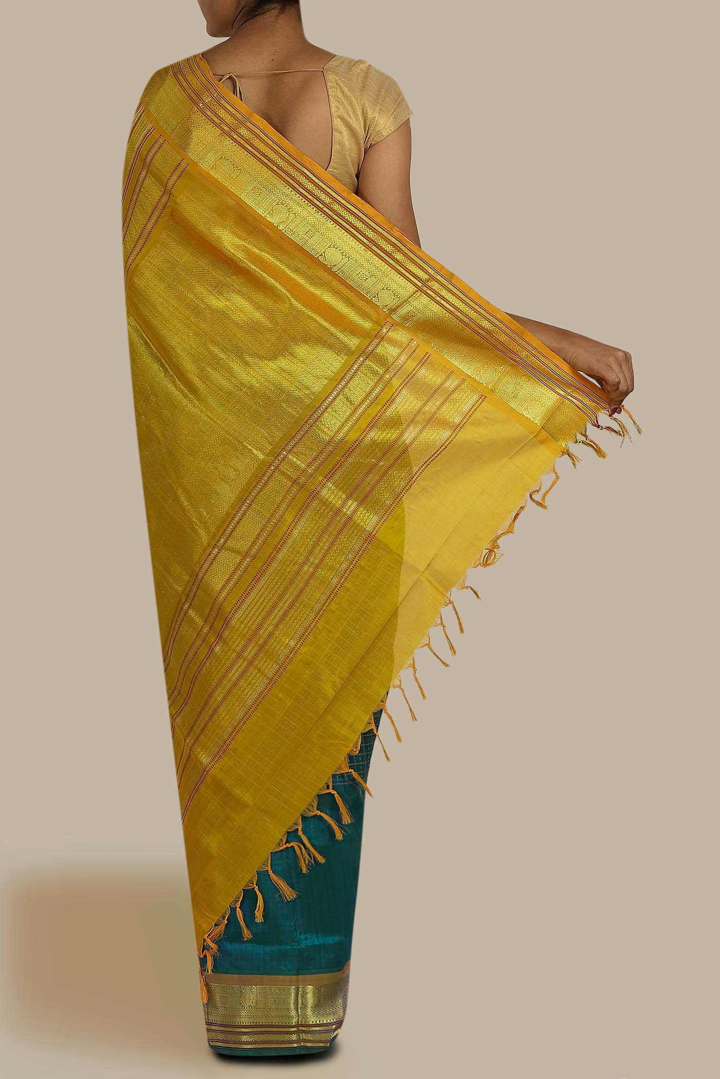 Blue Silk Cotton Saree