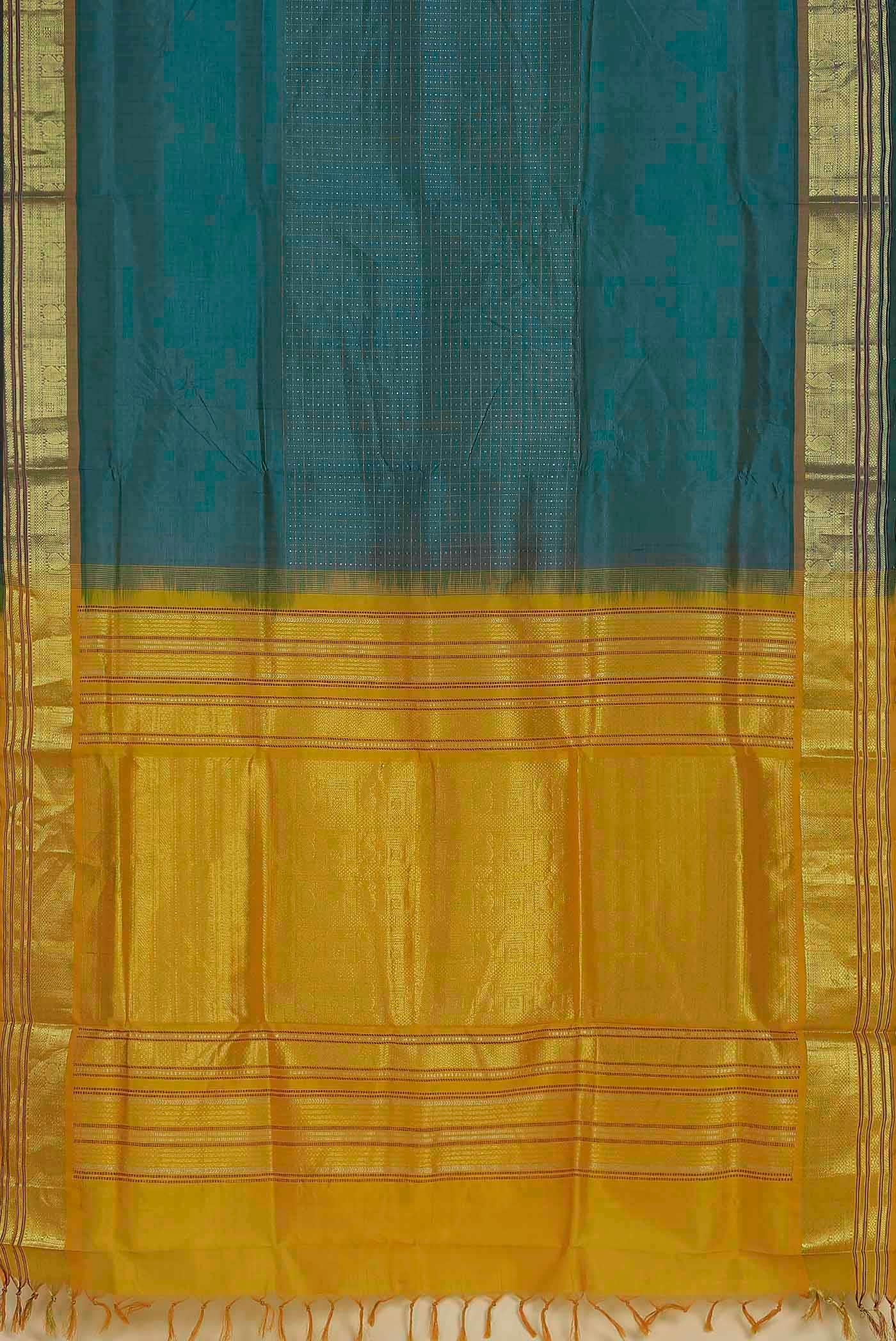 Blue Silk Cotton Saree