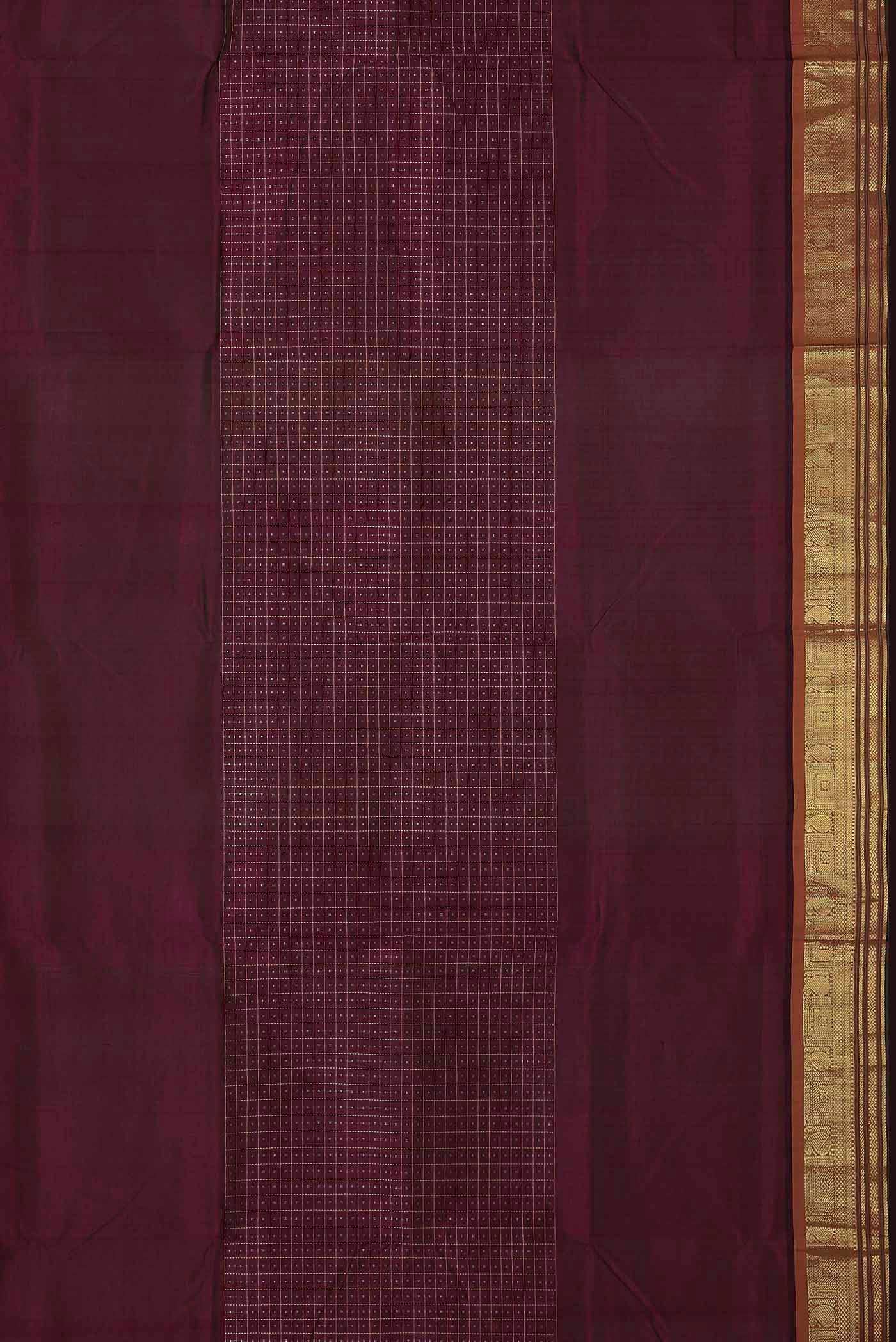 Maroon Silk Cotton Saree