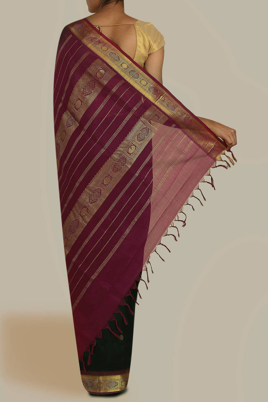 Black Silk Cotton Saree