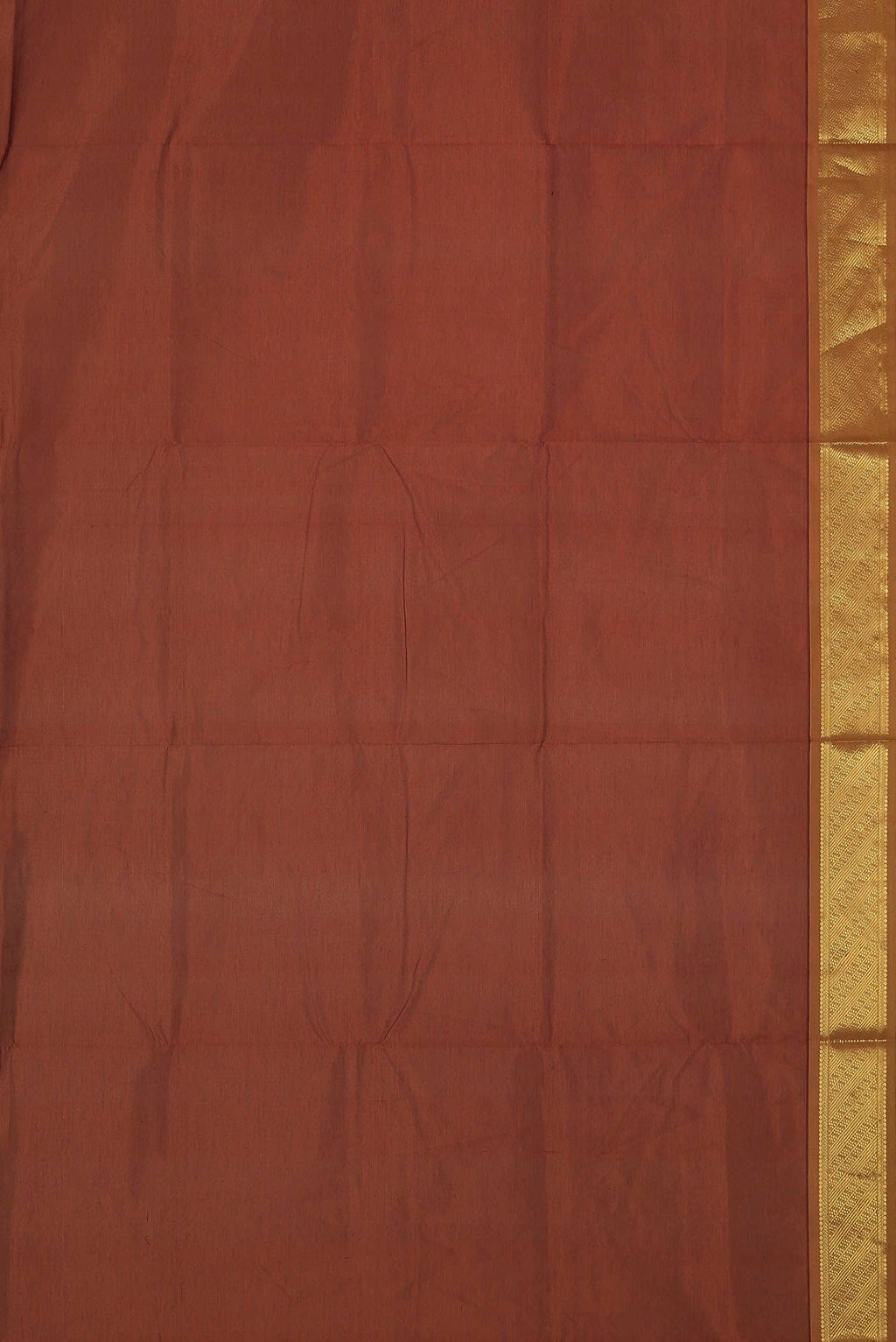 Rust Silk Cotton Saree