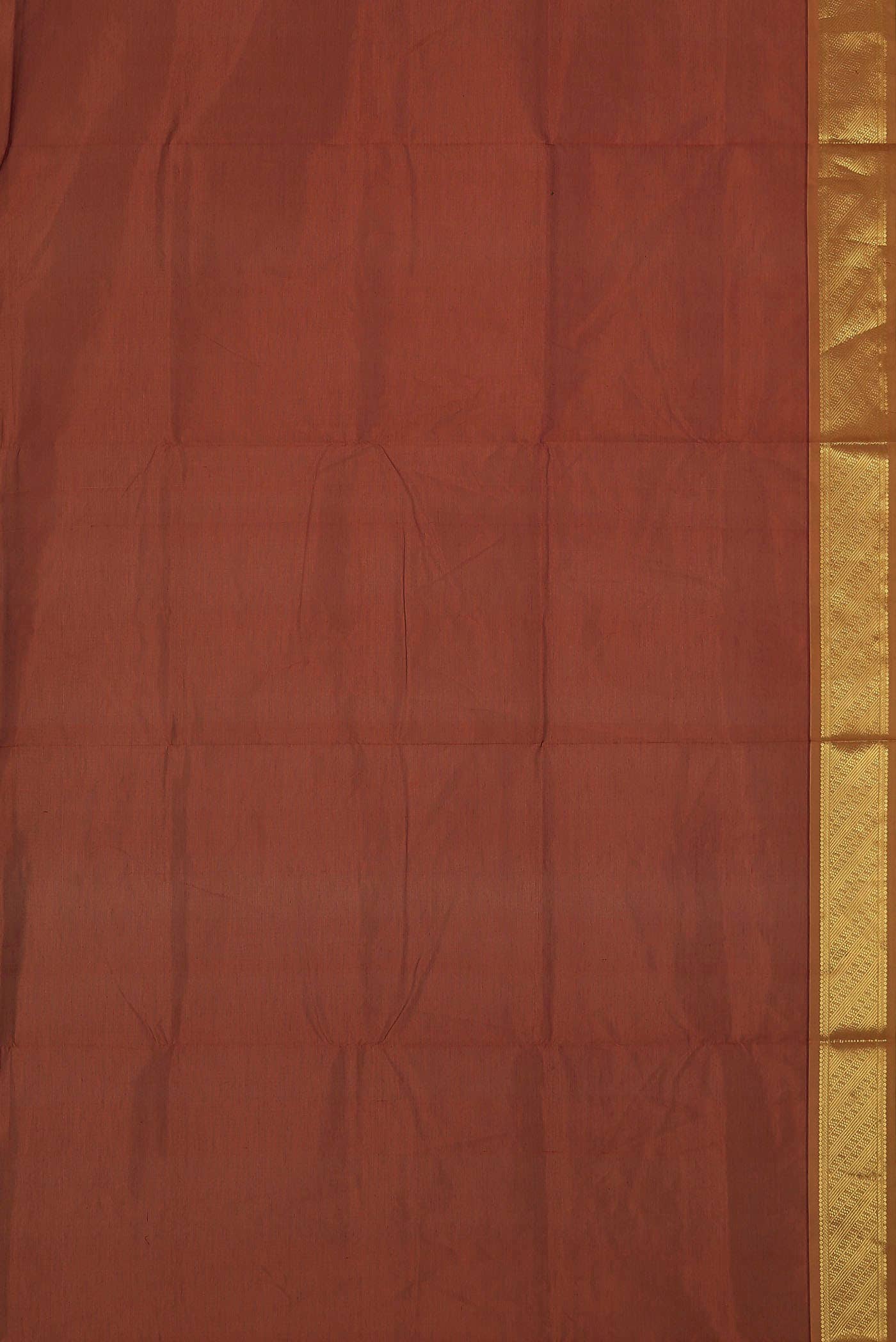 Rust Silk Cotton Saree