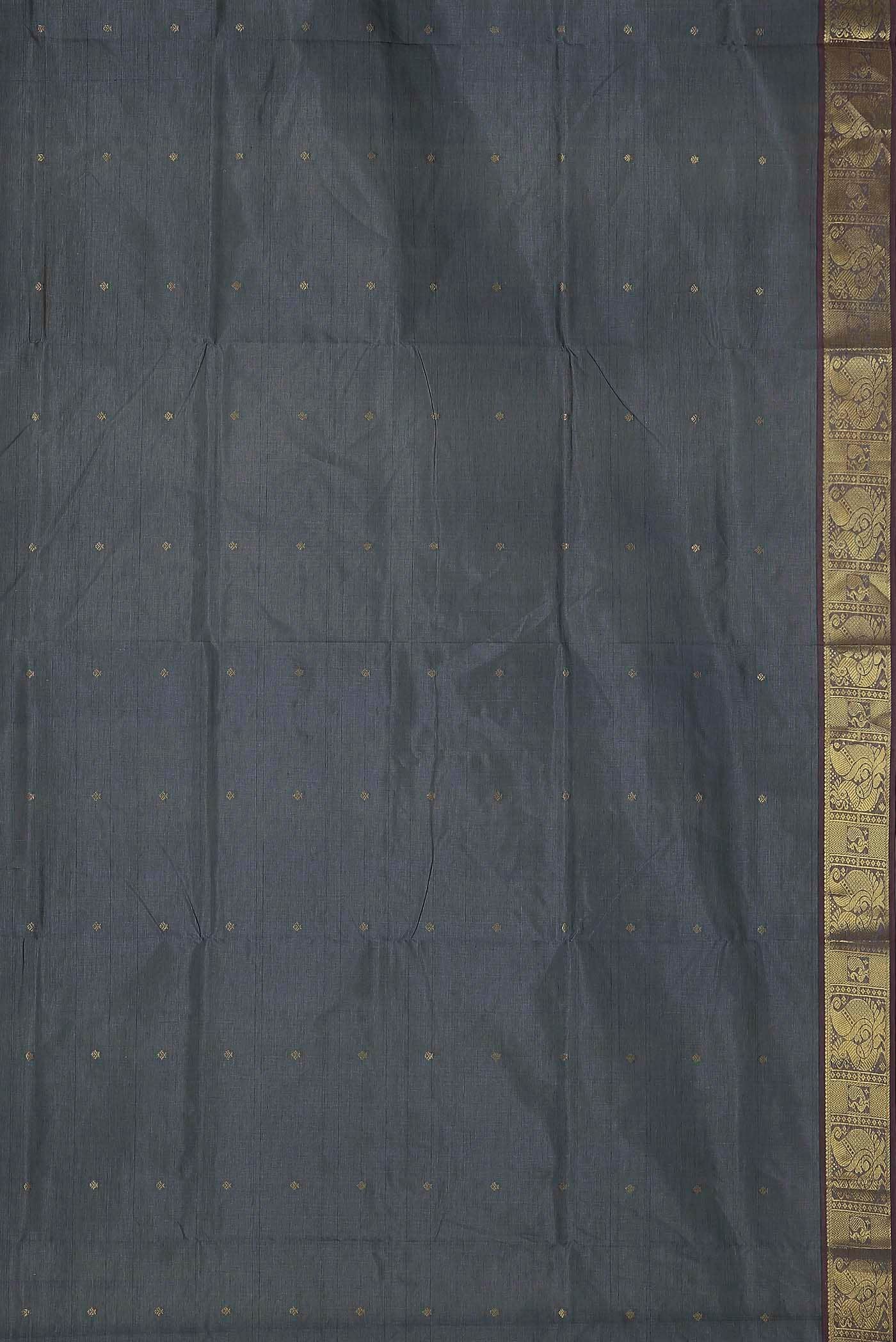 Grey Silk Cotton Saree