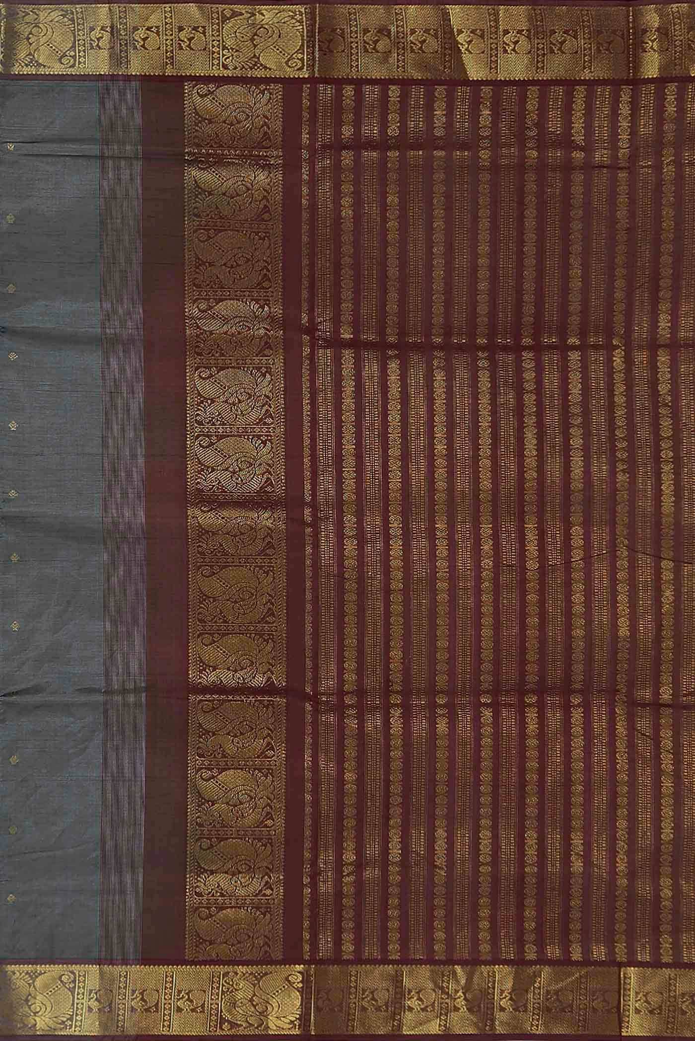 Grey Silk Cotton Saree