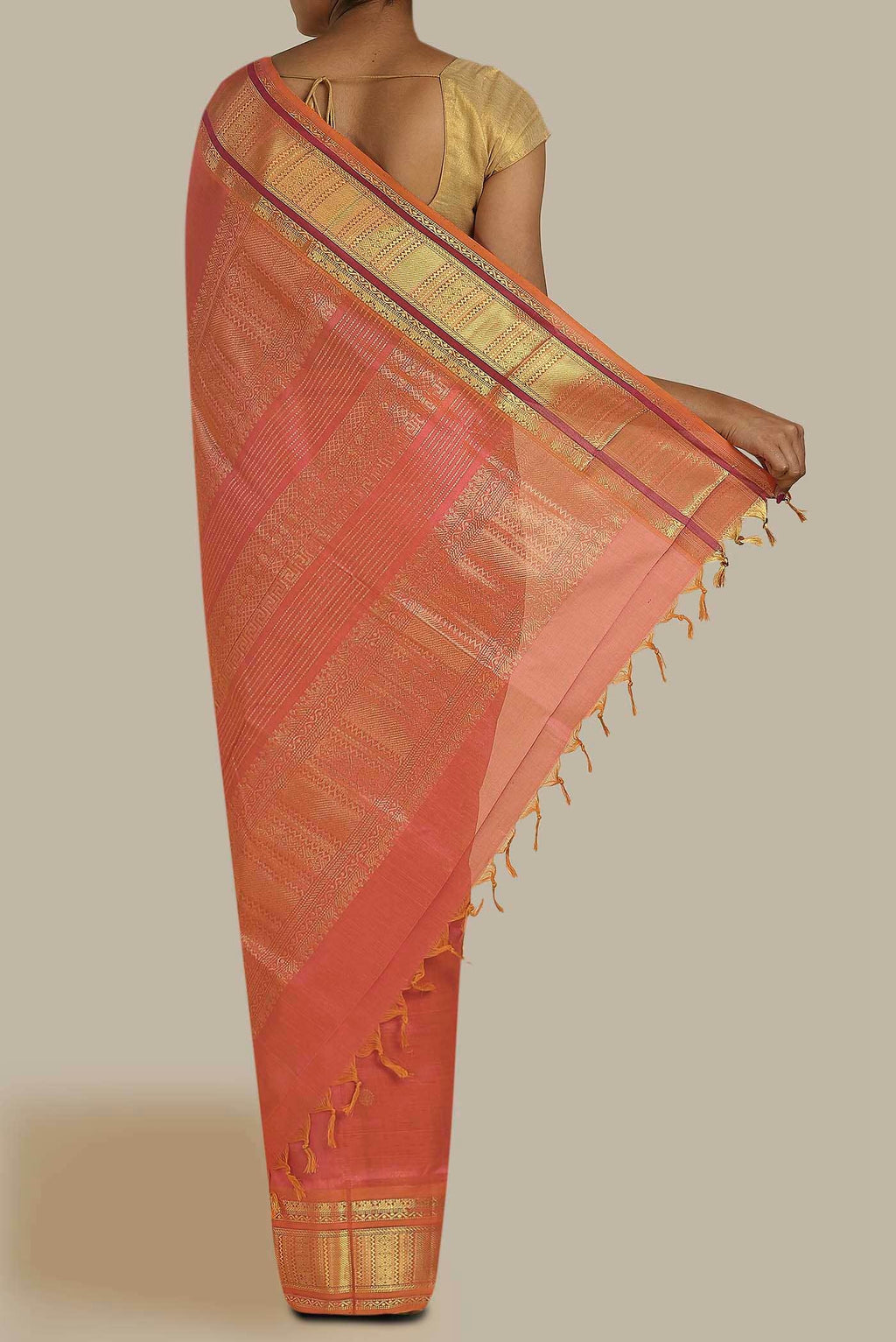 Pink Silk Cotton Saree