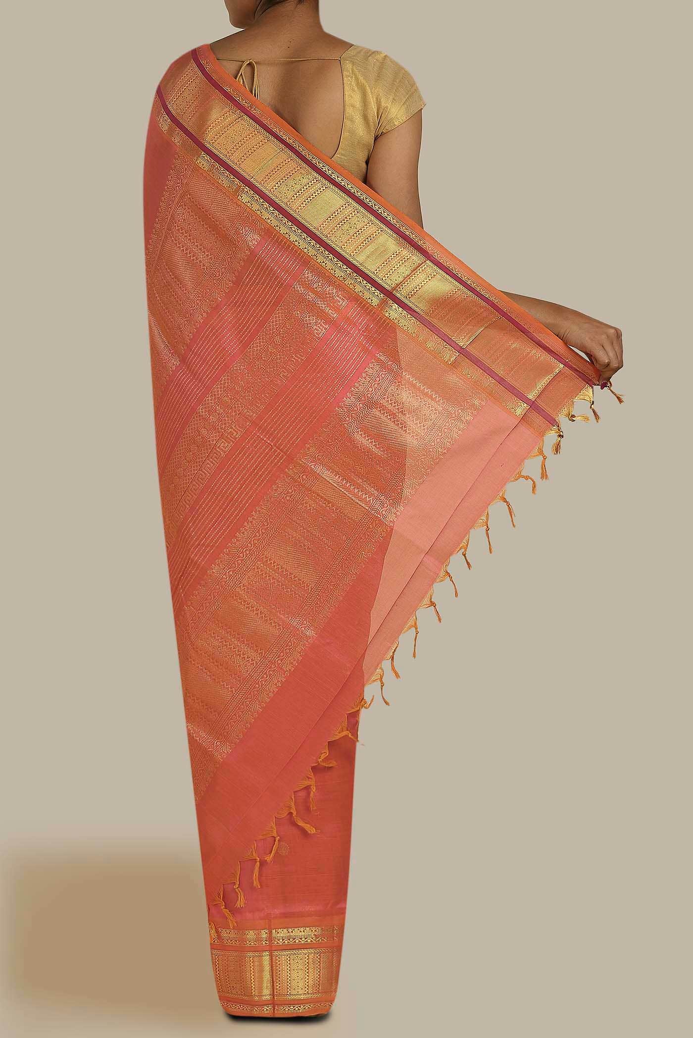 Pink Silk Cotton Saree