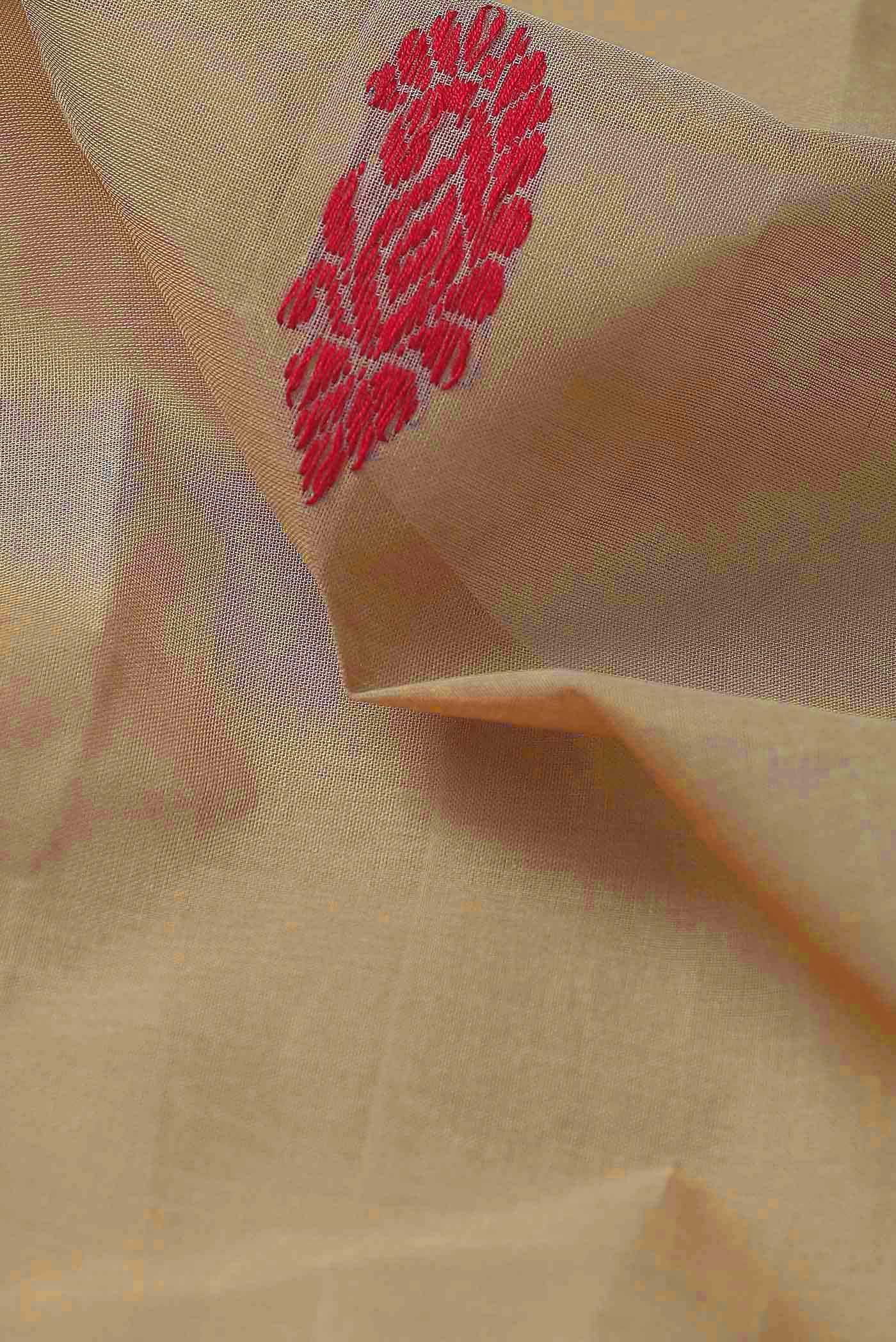 Beige Bengal Cotton Saree