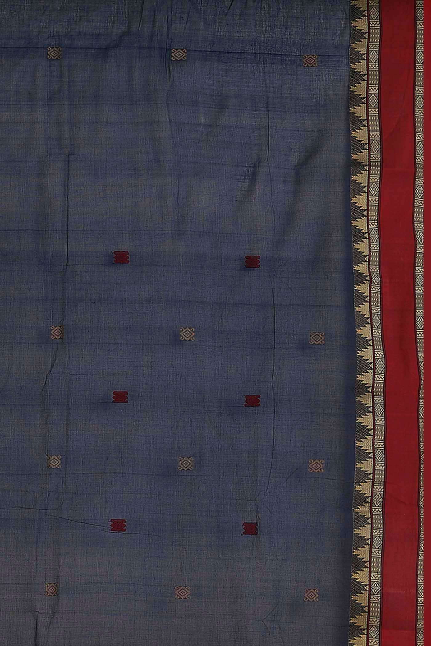 Blue Bengal Cotton Saree