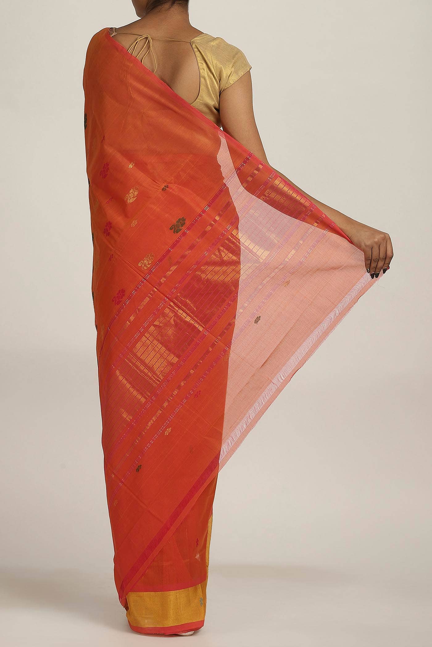 Blue Bengal Cotton Saree