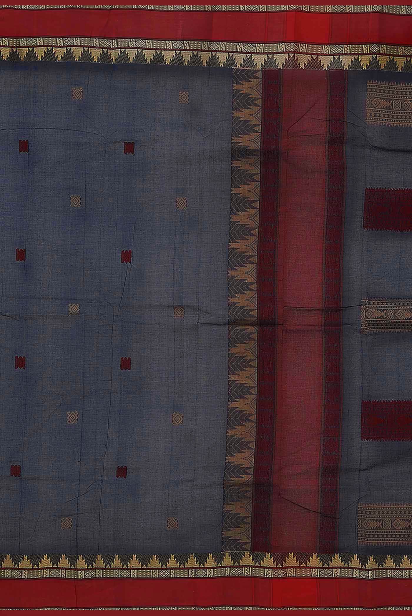Blue Bengal Cotton Saree