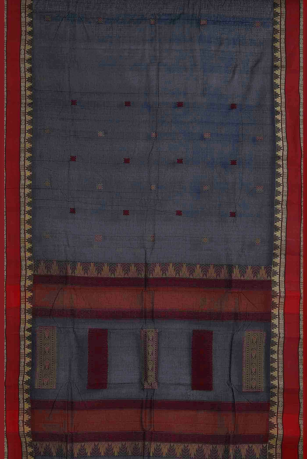 Blue Bengal Cotton Saree