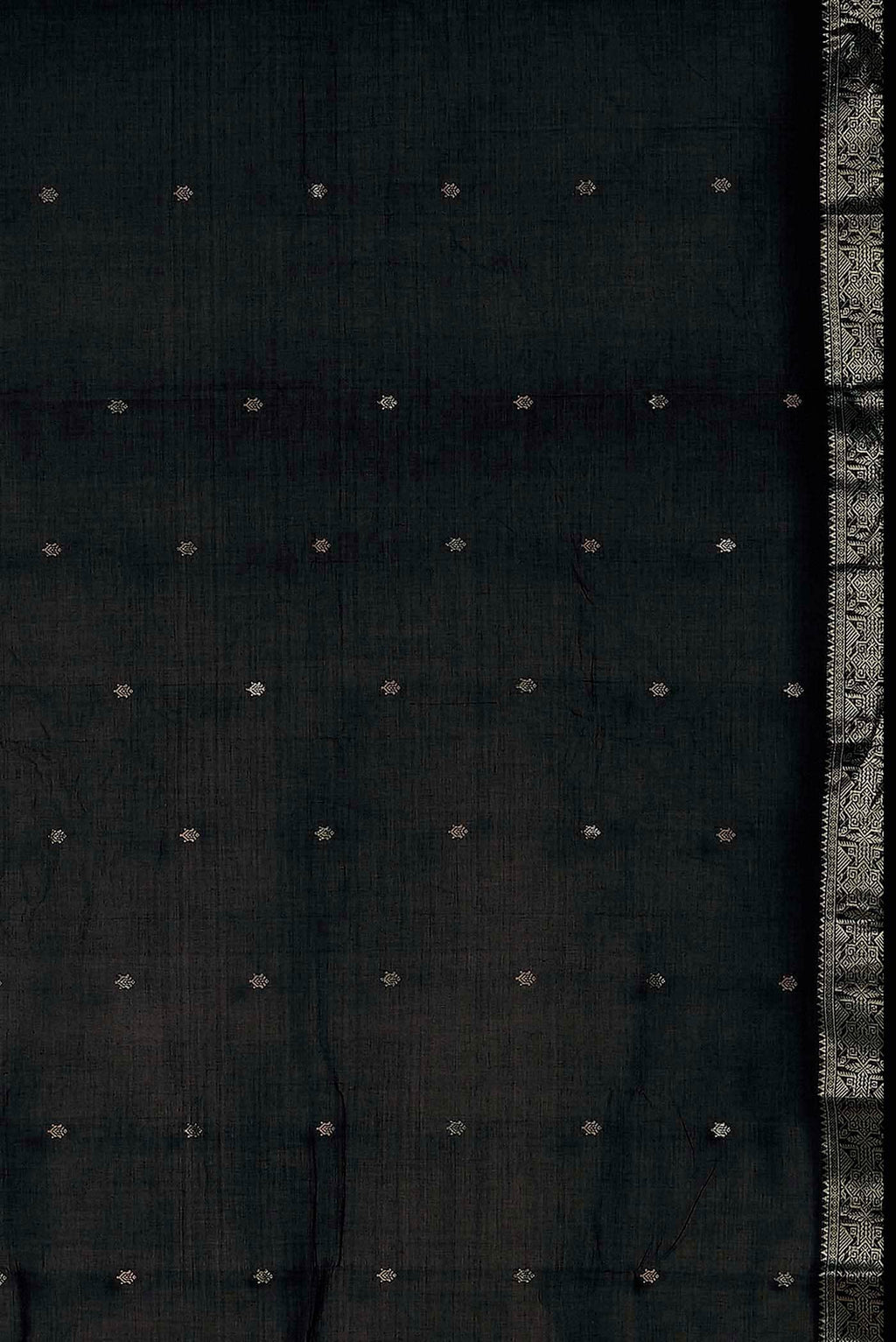 Black Maheshwari Silk Cotton Saree