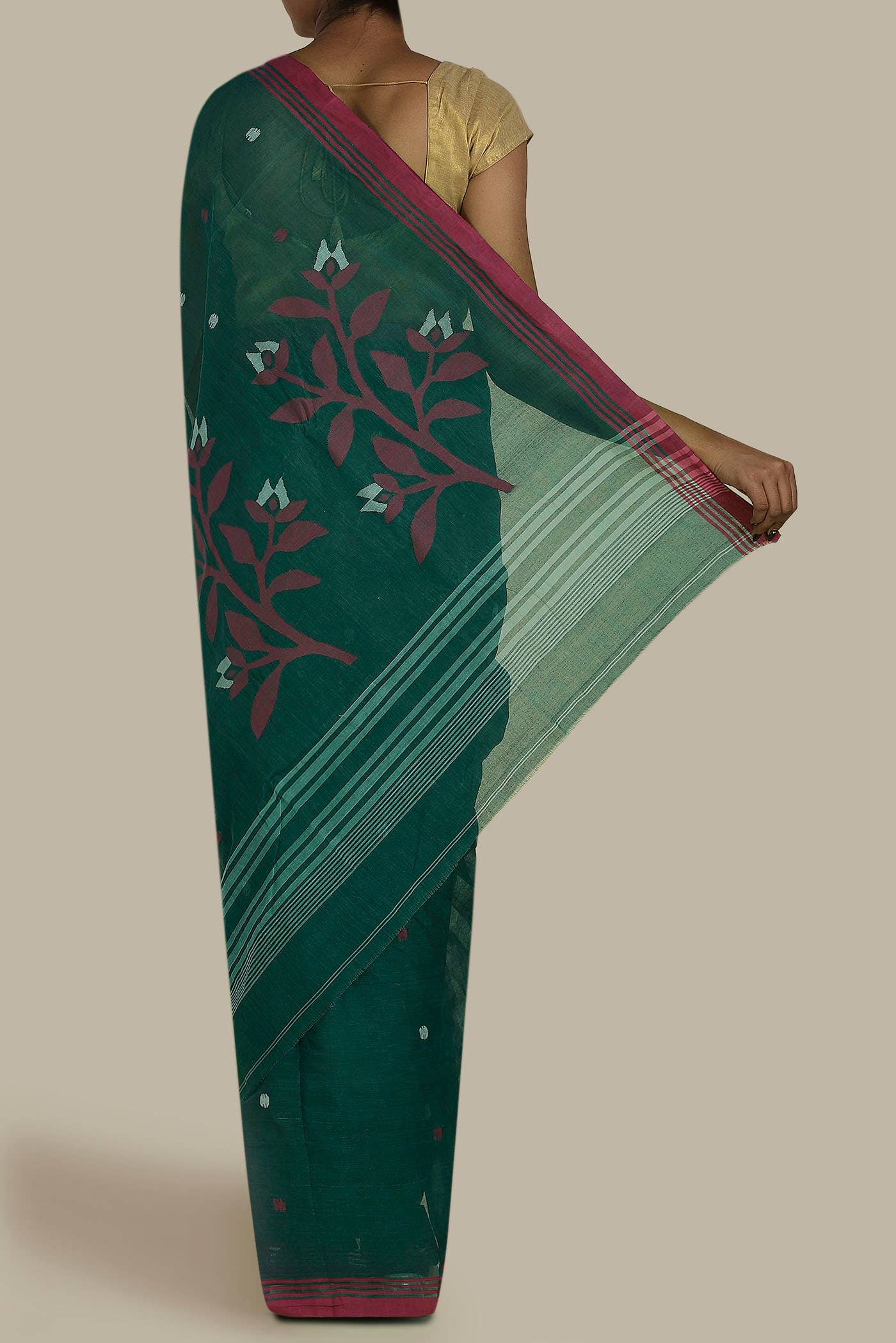 Green Bengal Cotton Saree