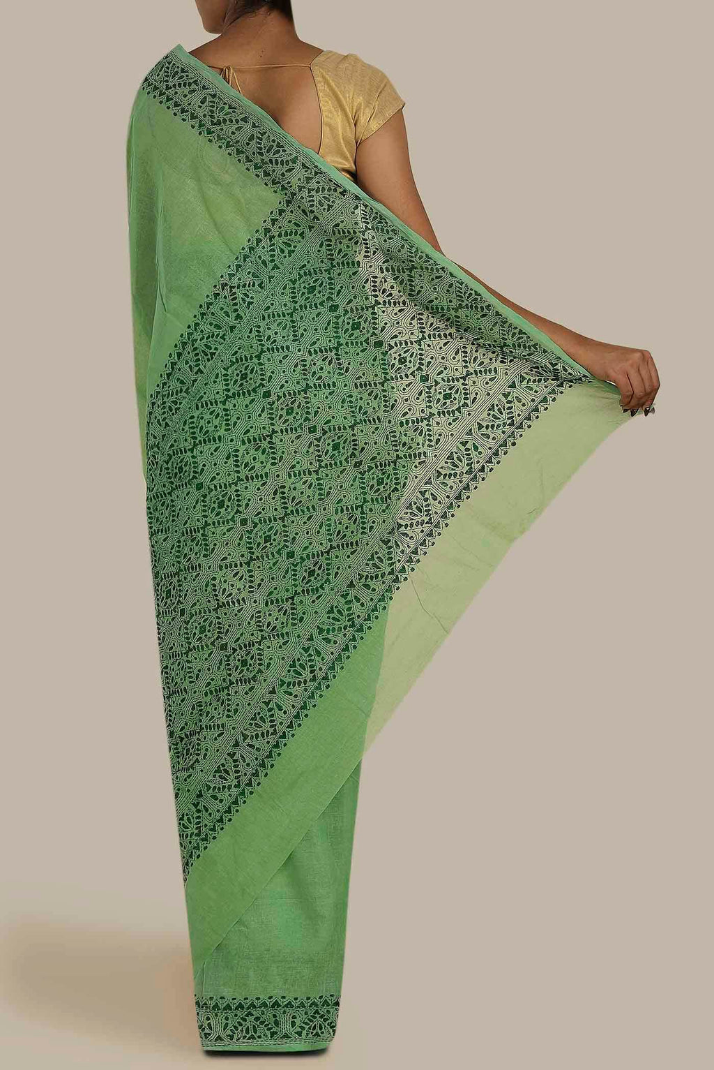 Green Bengal Cotton Saree