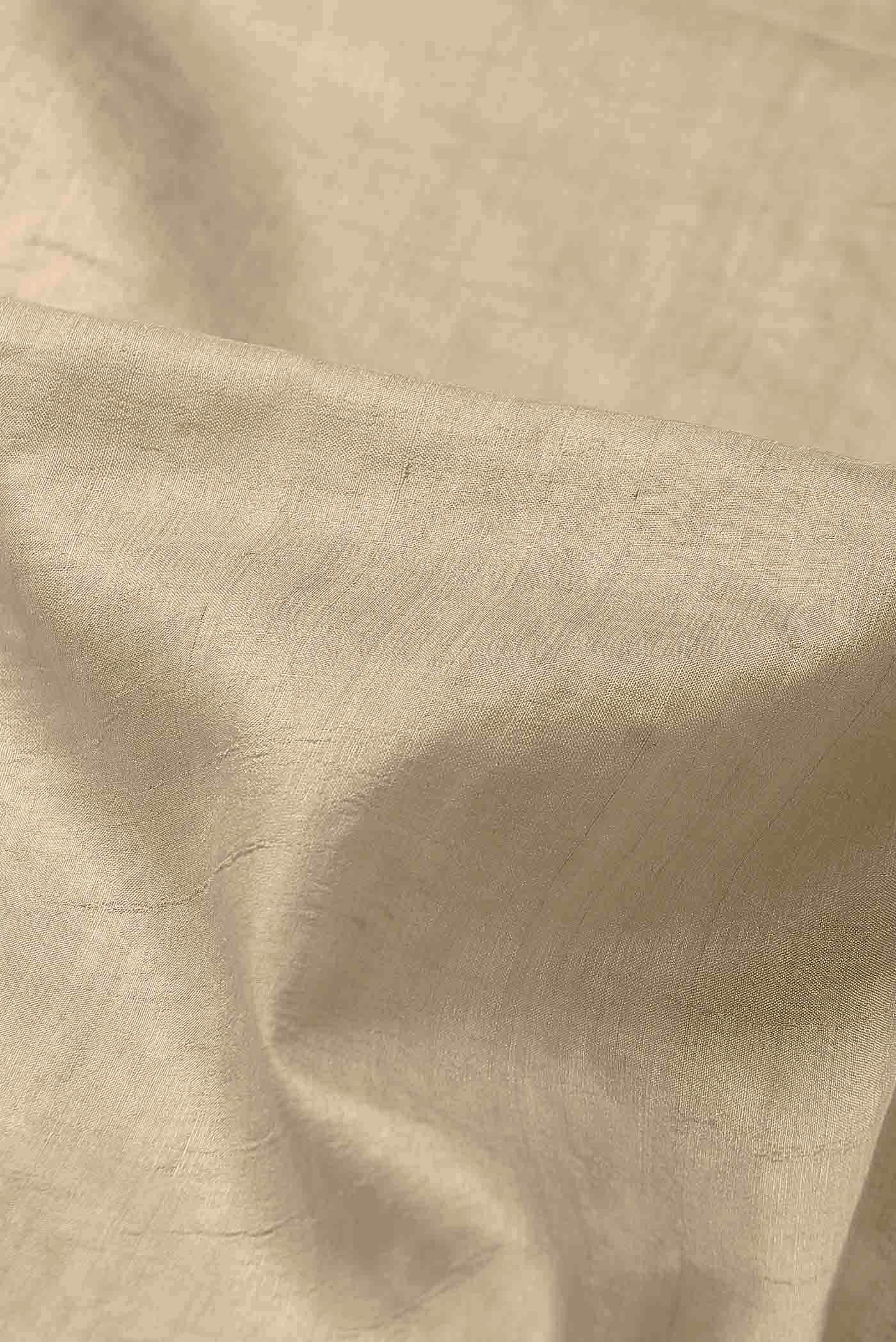 Beige Tussar Silk Saree