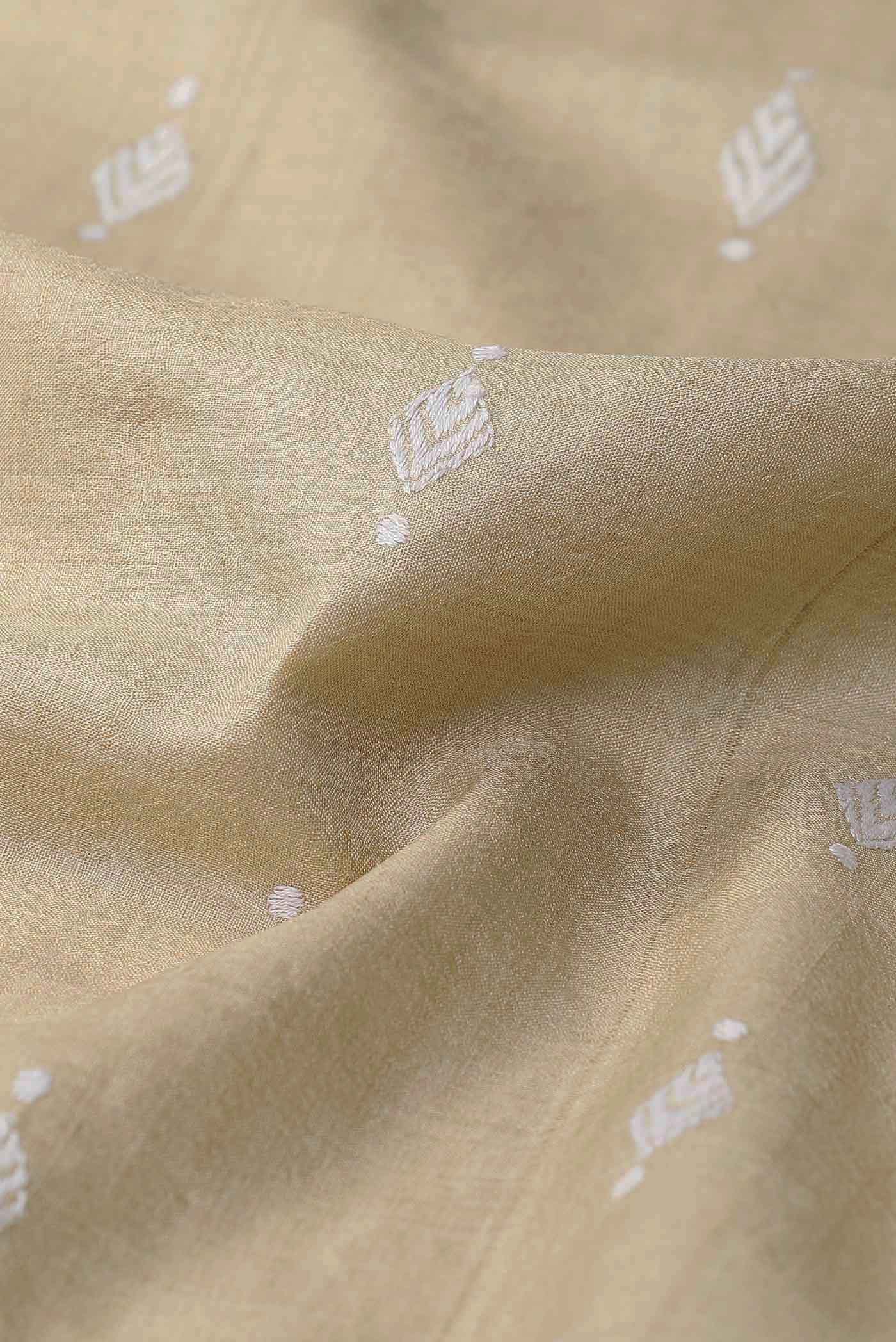 Beige Bhagalpuri Tussar Silk Saree