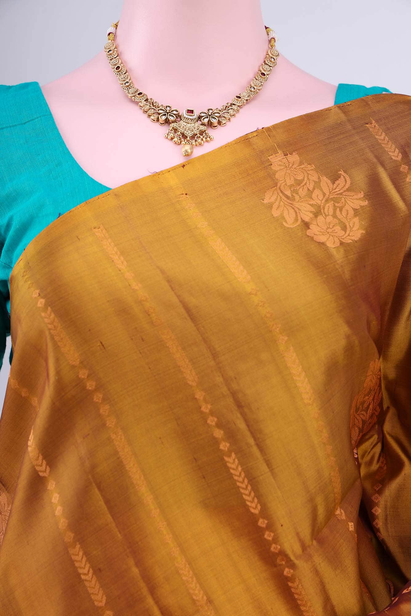 Golden Coimbatore Cotton Saree