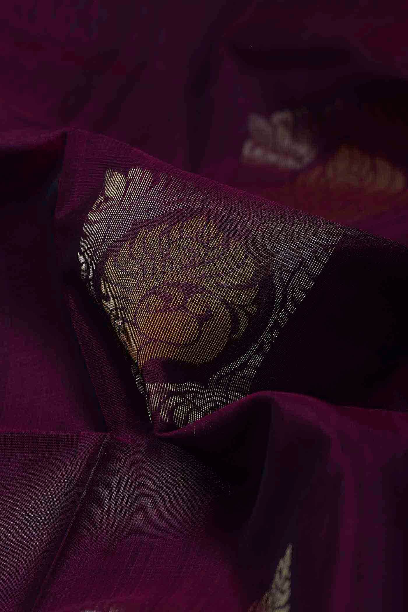 Purple Silk Cotton Saree