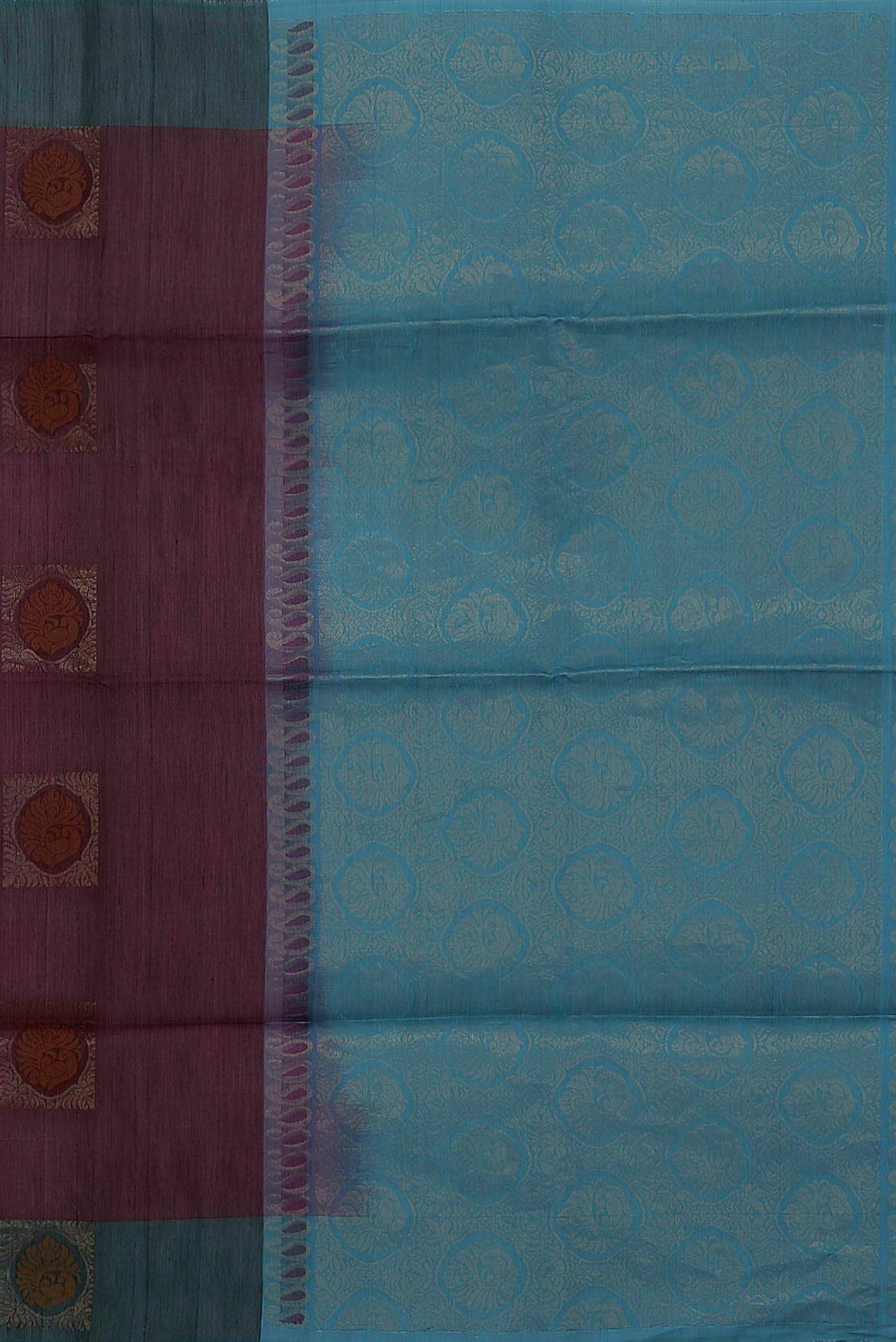 Purple Silk Cotton Saree