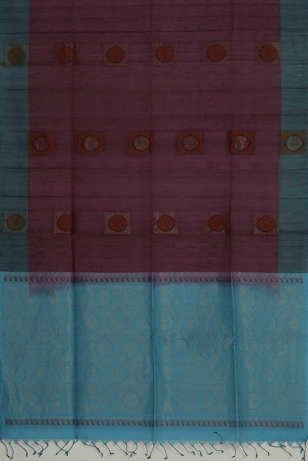 Purple Silk Cotton Saree