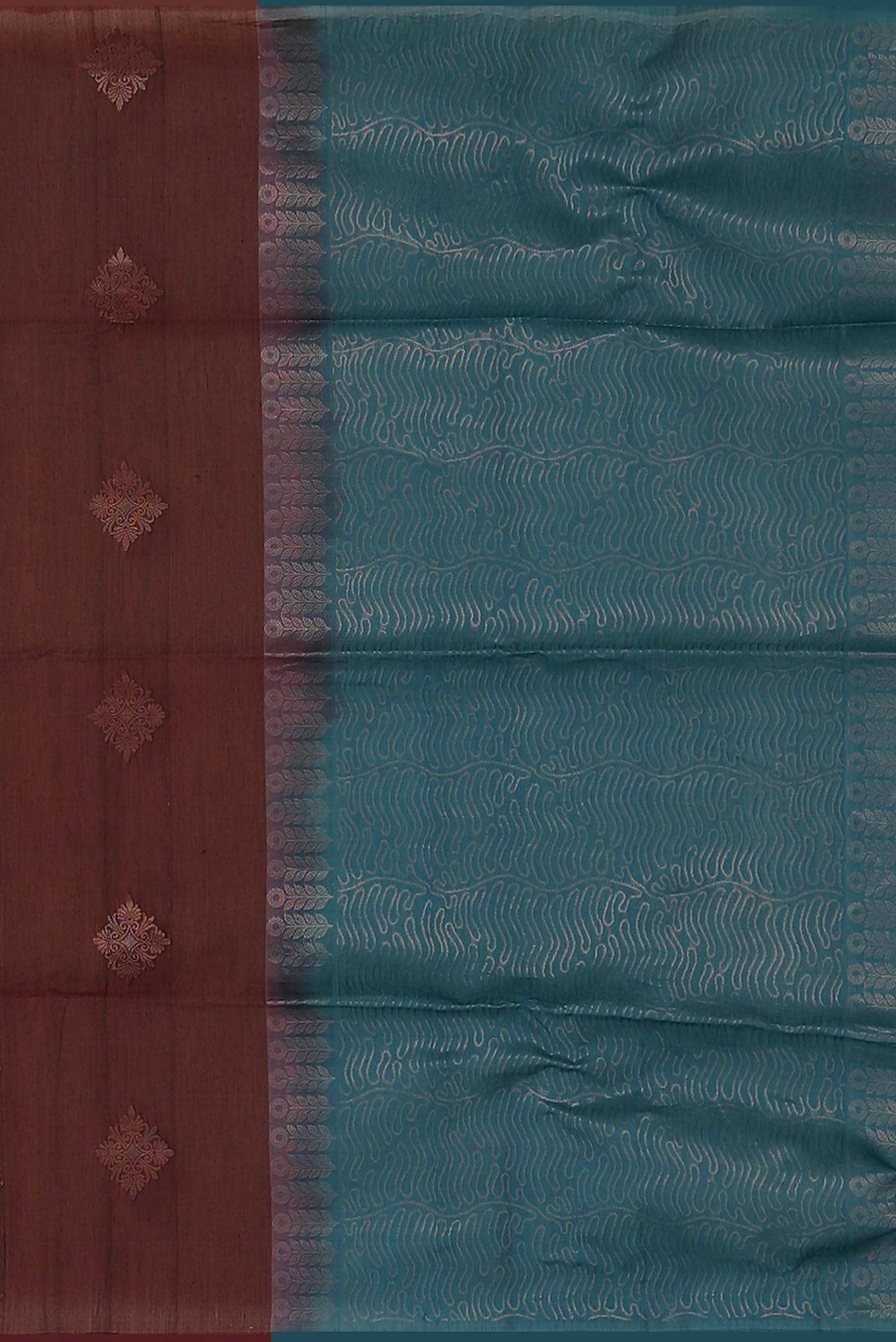 Brown Silk Cotton Saree