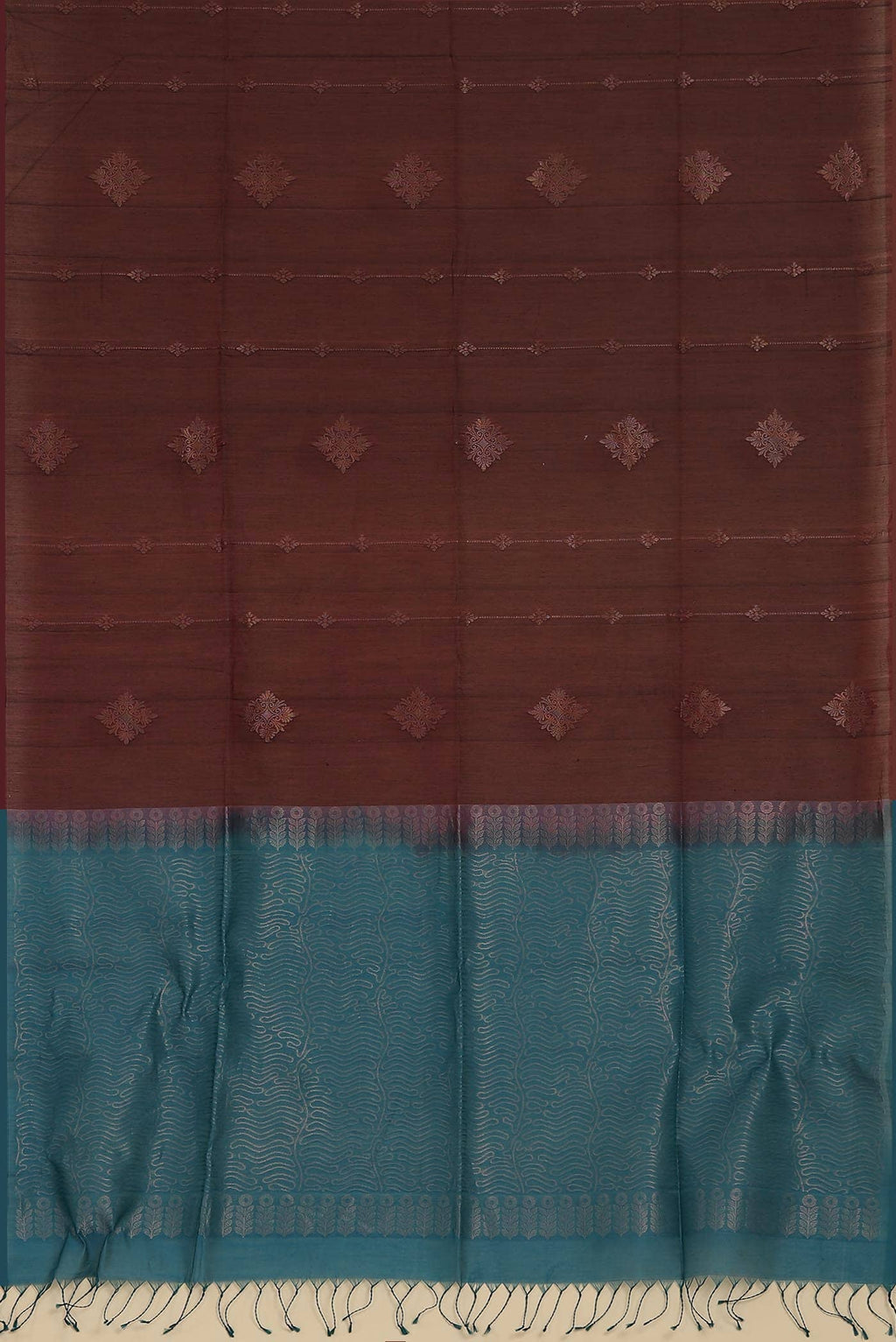 Brown Silk Cotton Saree