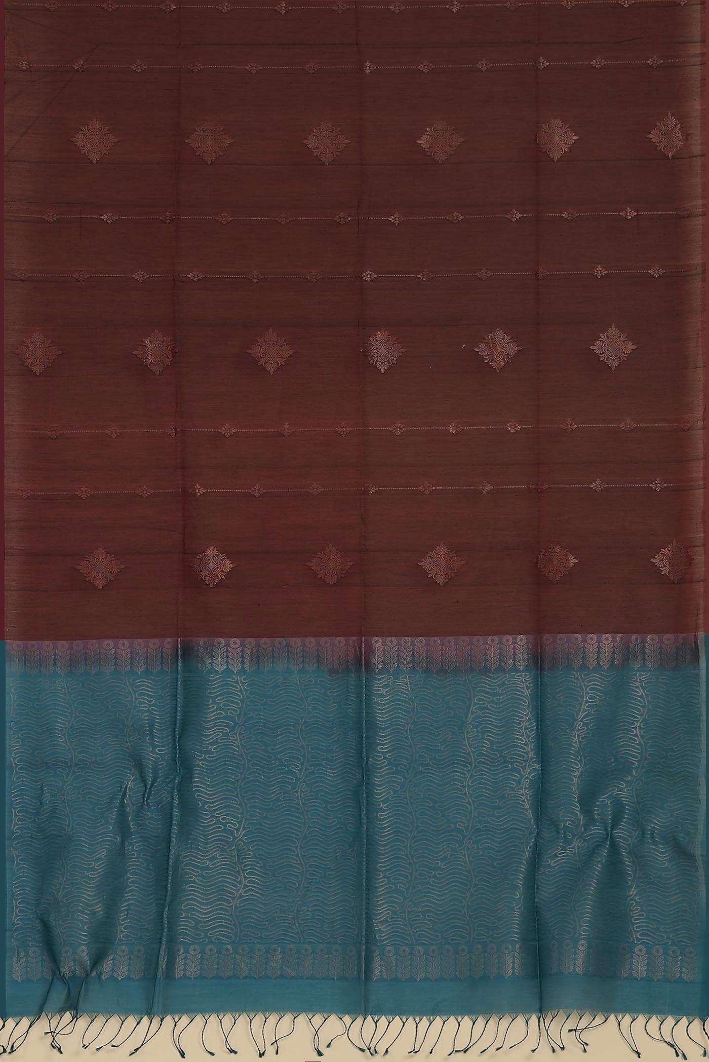 Brown Silk Cotton Saree