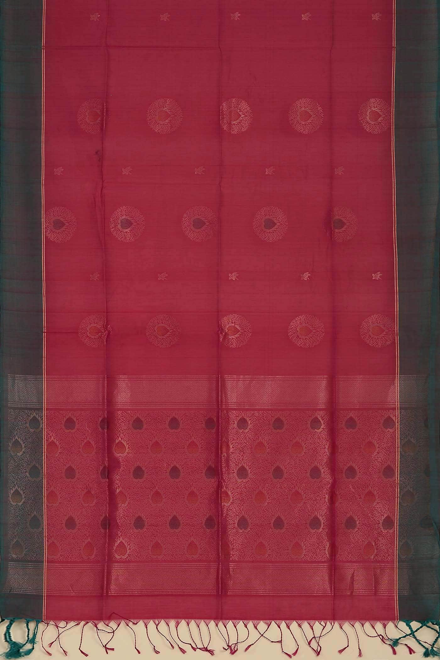 Red Silk Cotton Saree