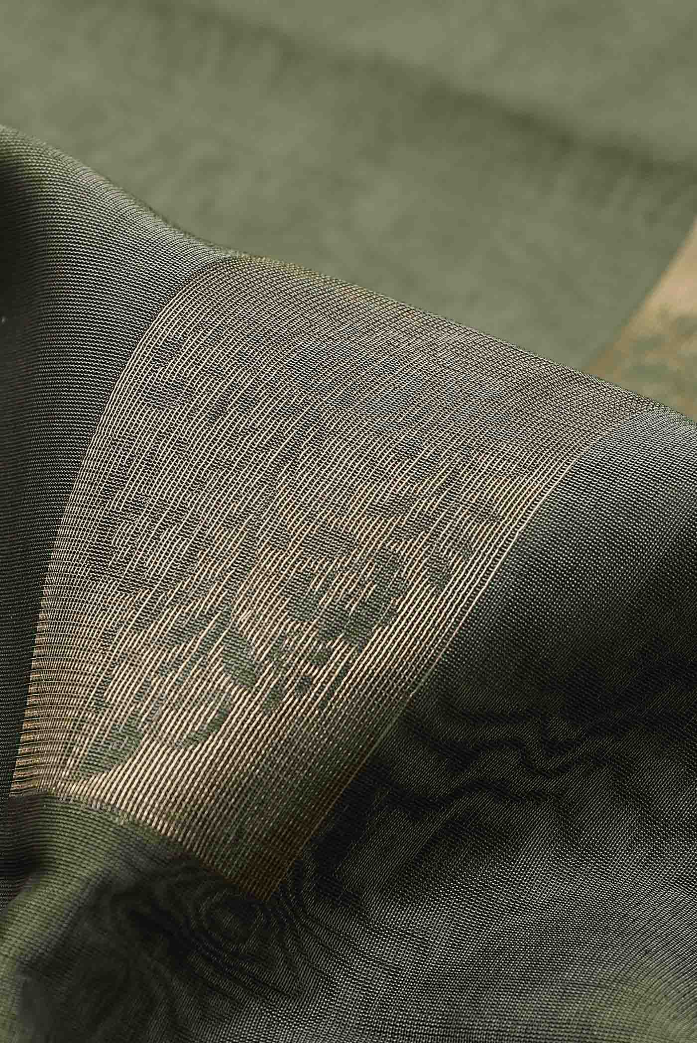 Grey Silk Cotton Saree