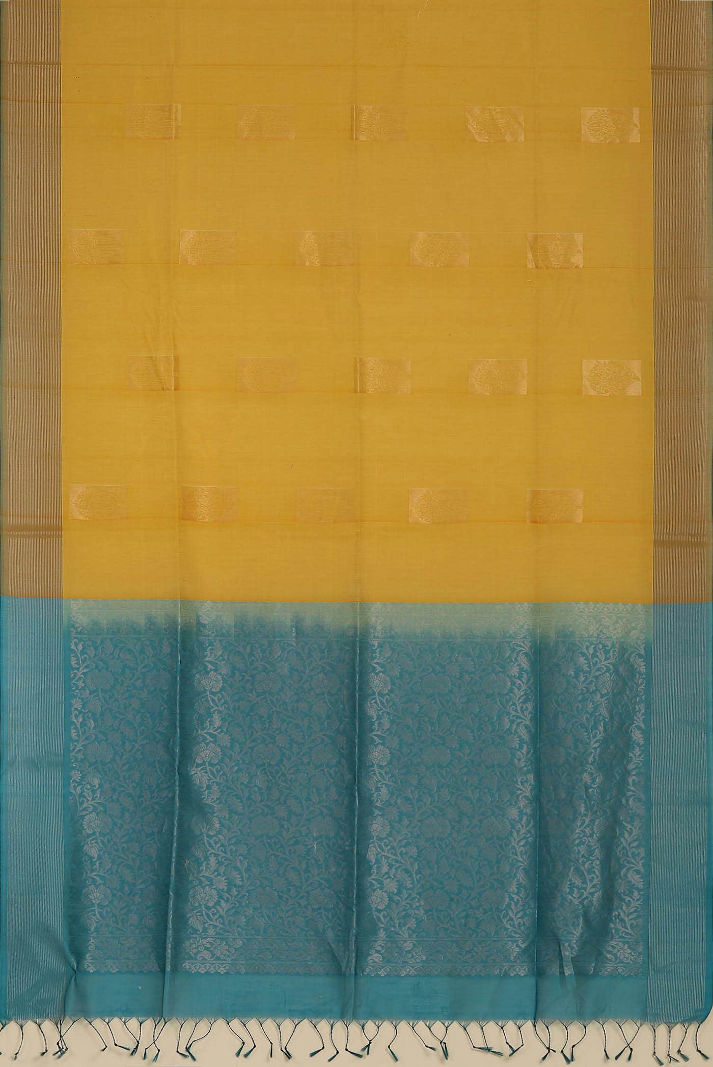 Yellow Silk Cotton Saree