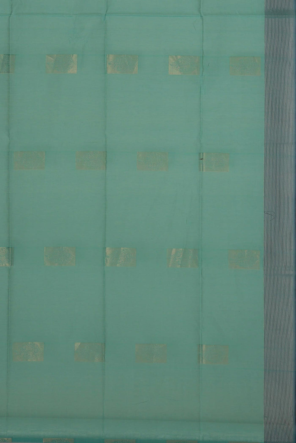 Turquoise Silk Cotton Saree