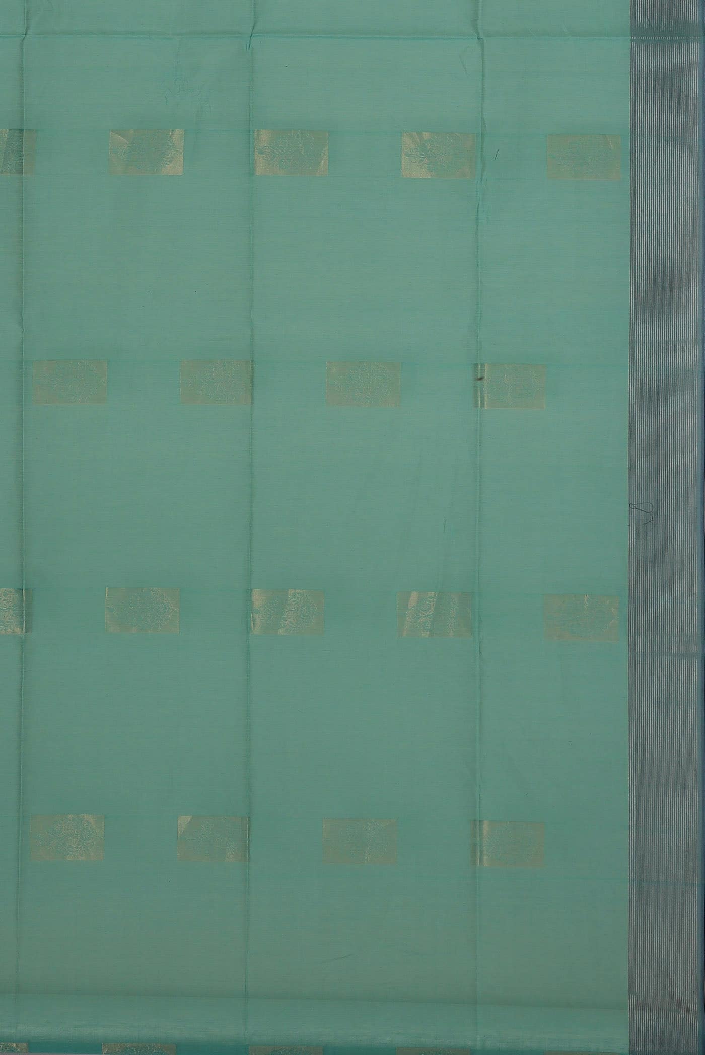 Turquoise Silk Cotton Saree
