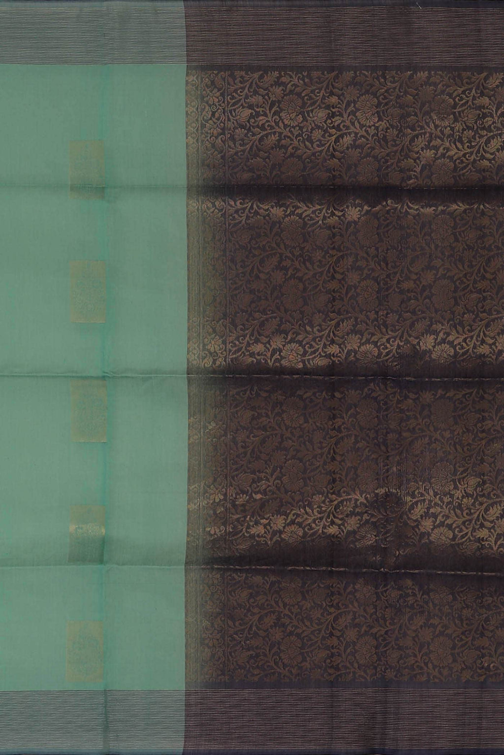 Turquoise Silk Cotton Saree