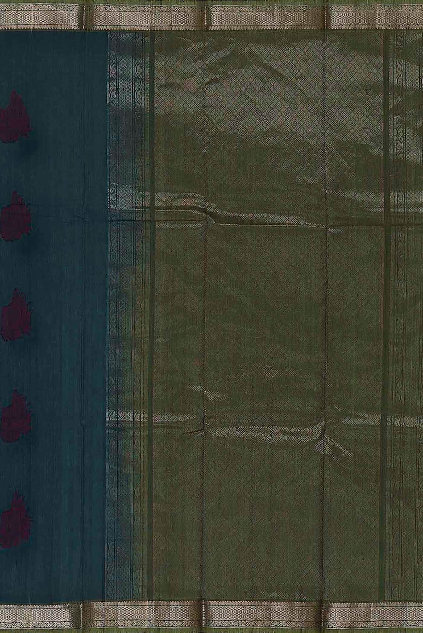 Blue Silk Cotton Saree