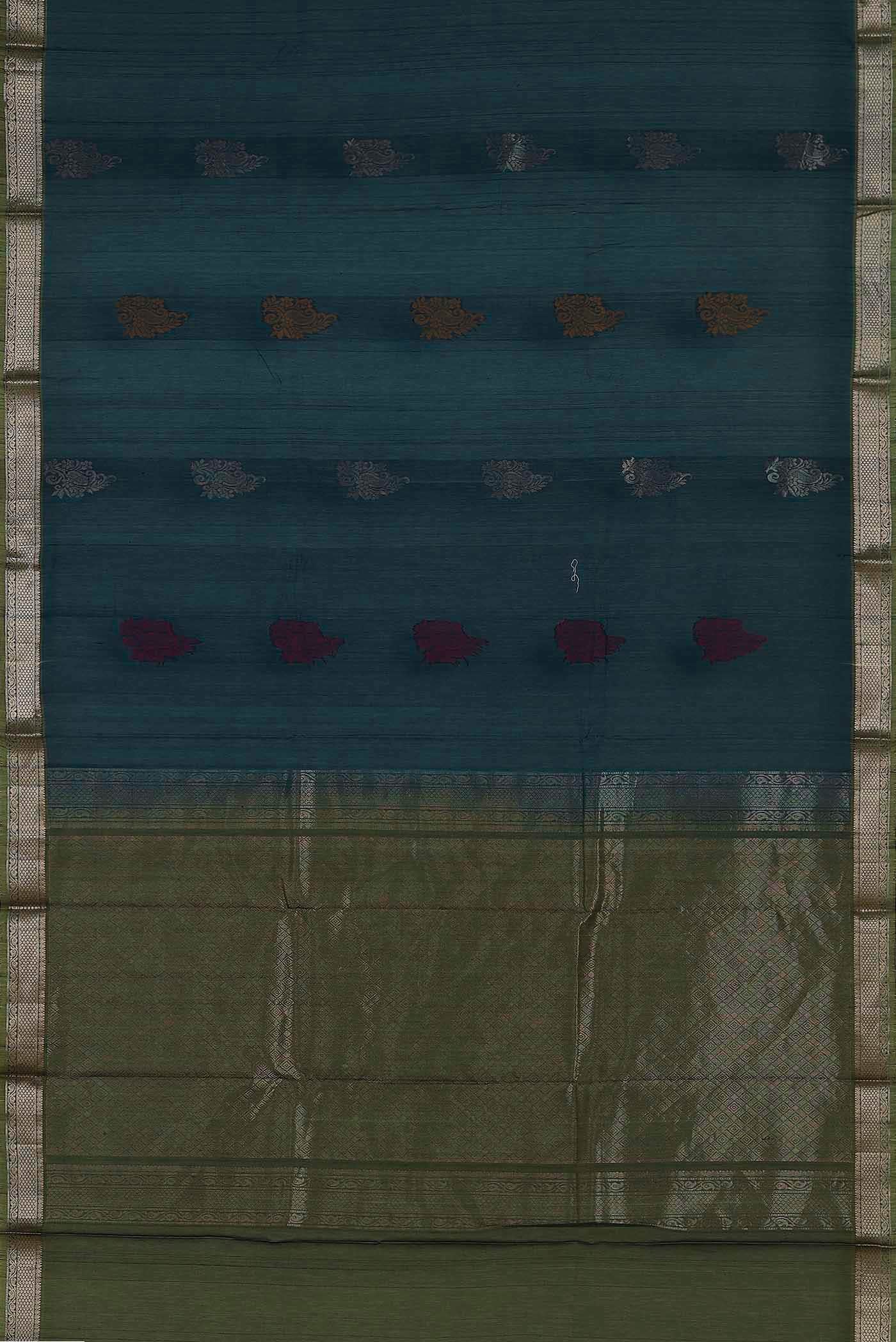 Blue Silk Cotton Saree