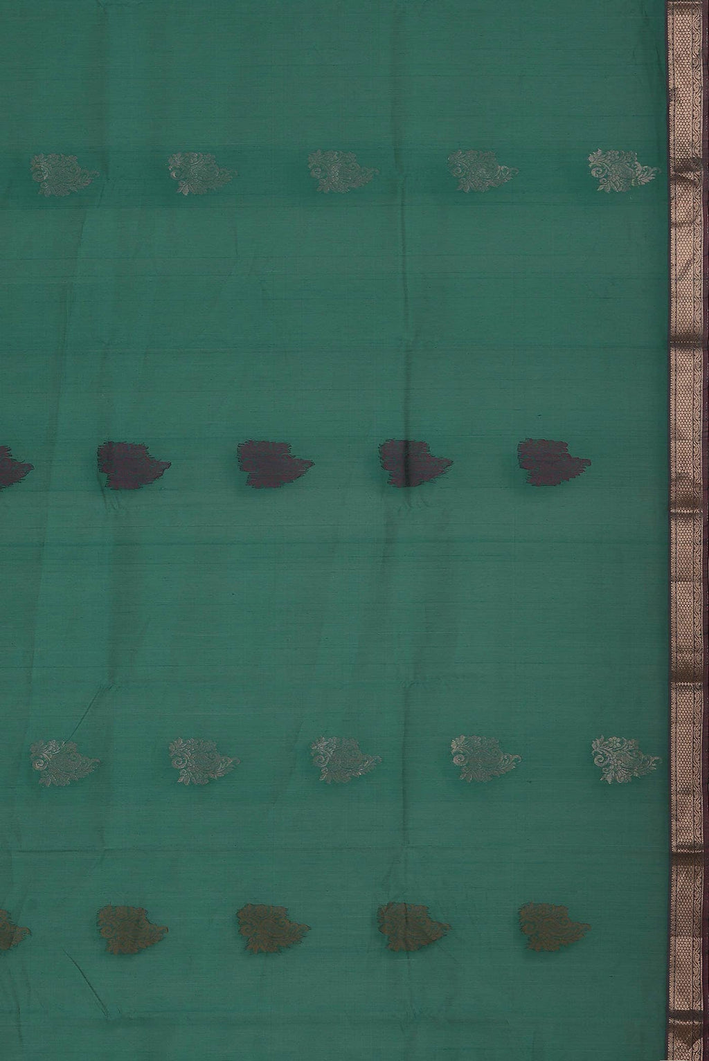 Teal Silk Cotton Saree