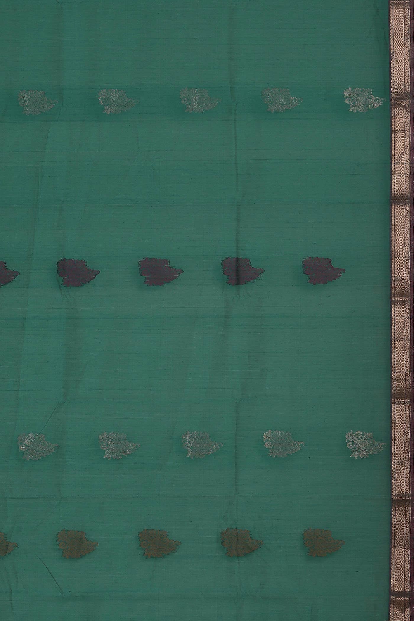 Teal Silk Cotton Saree