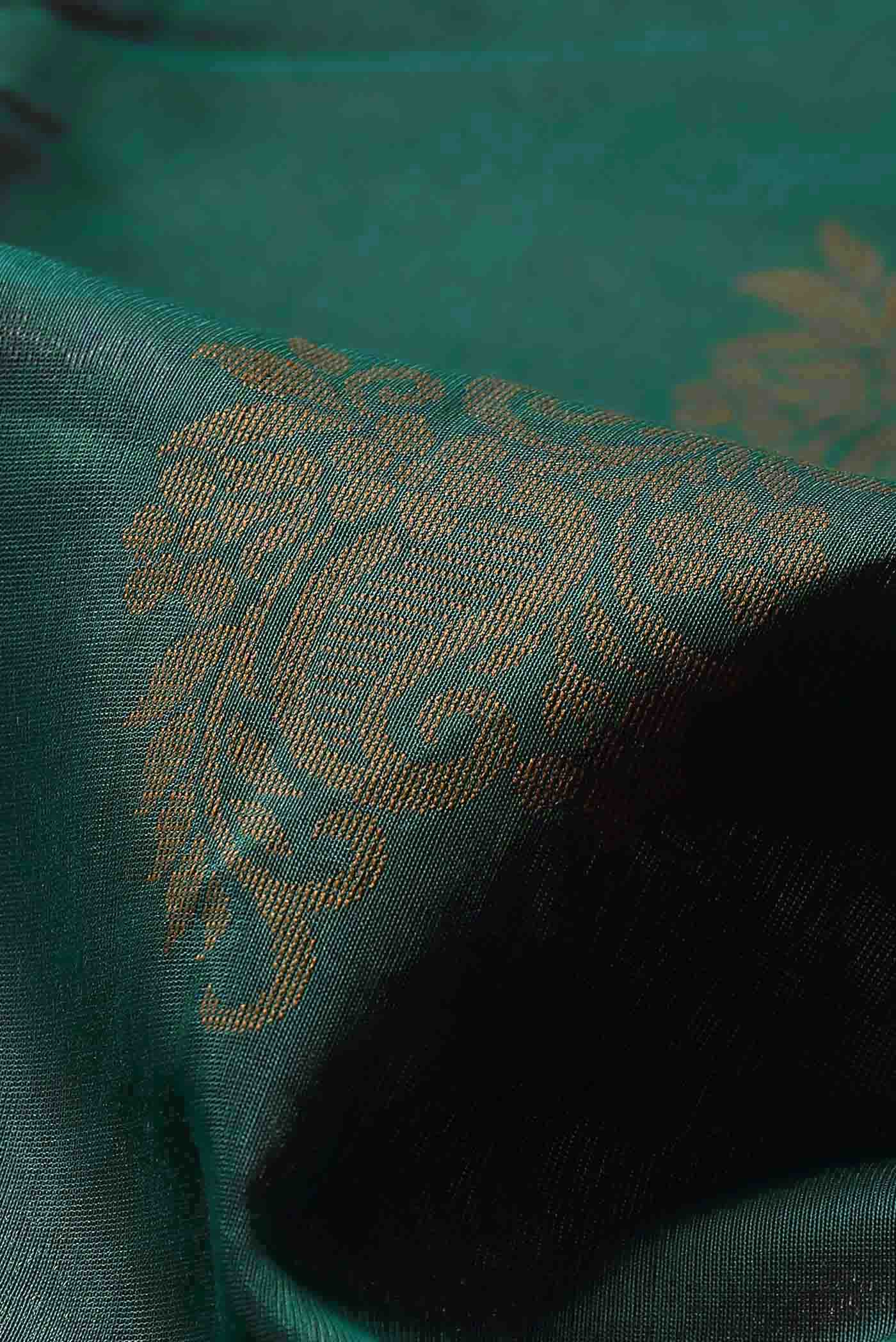 Teal Silk Cotton Saree