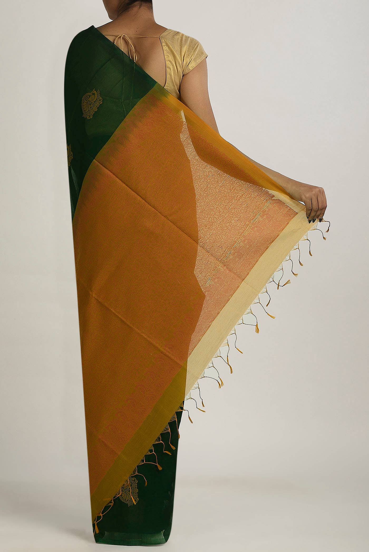Green Silk Cotton Saree
