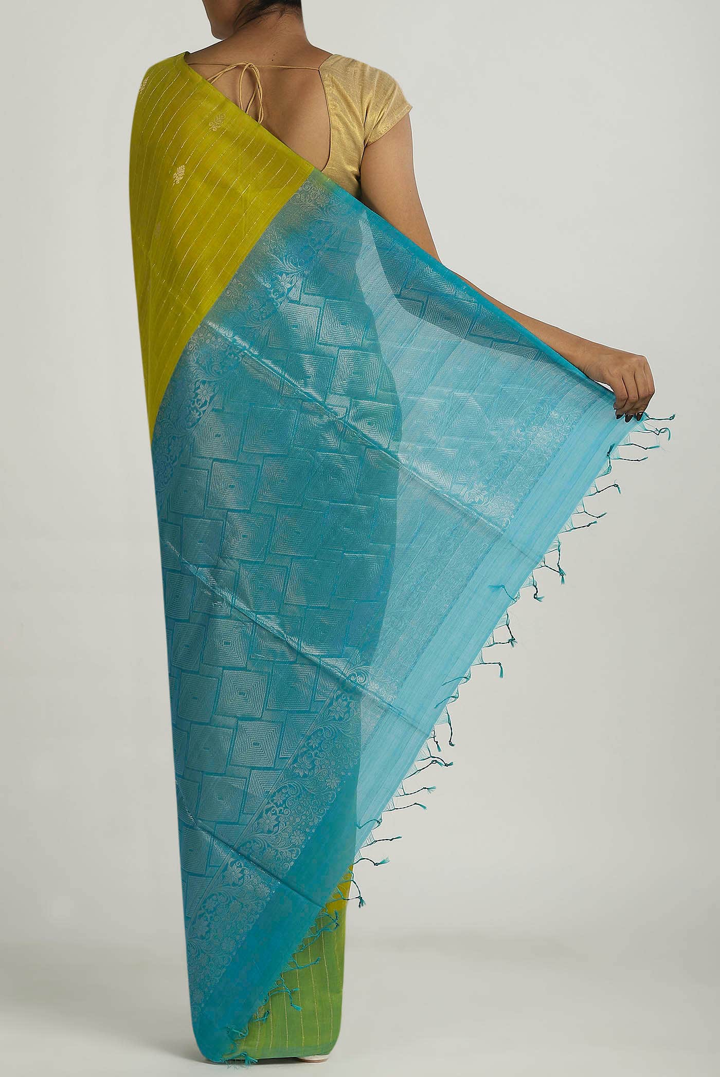 Green Silk Cotton Saree