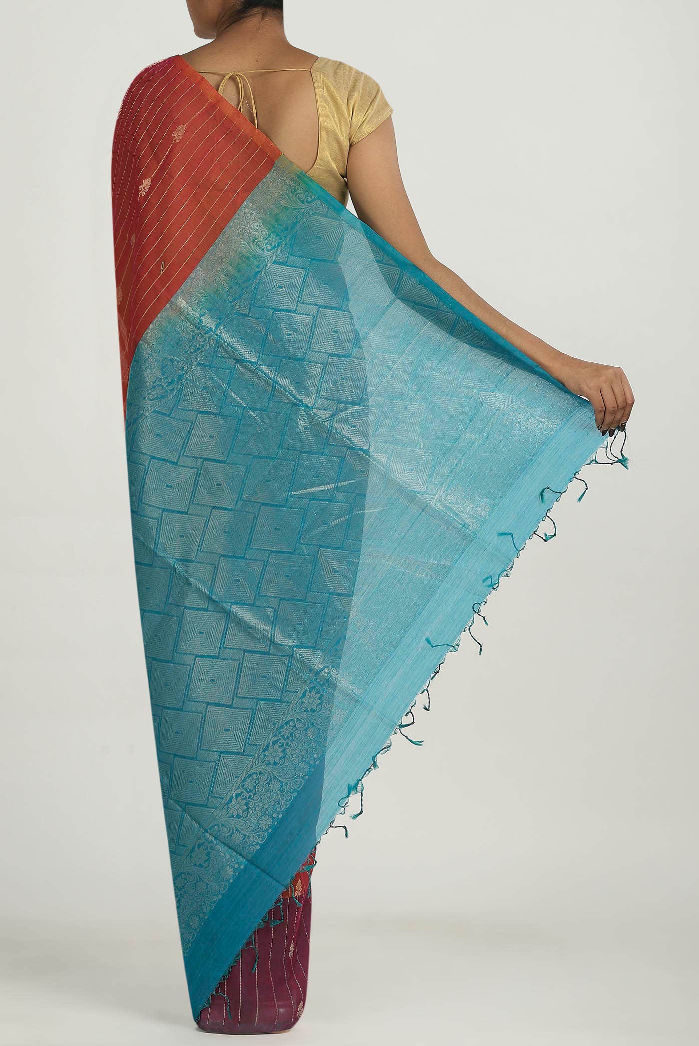 Red Silk Cotton Saree