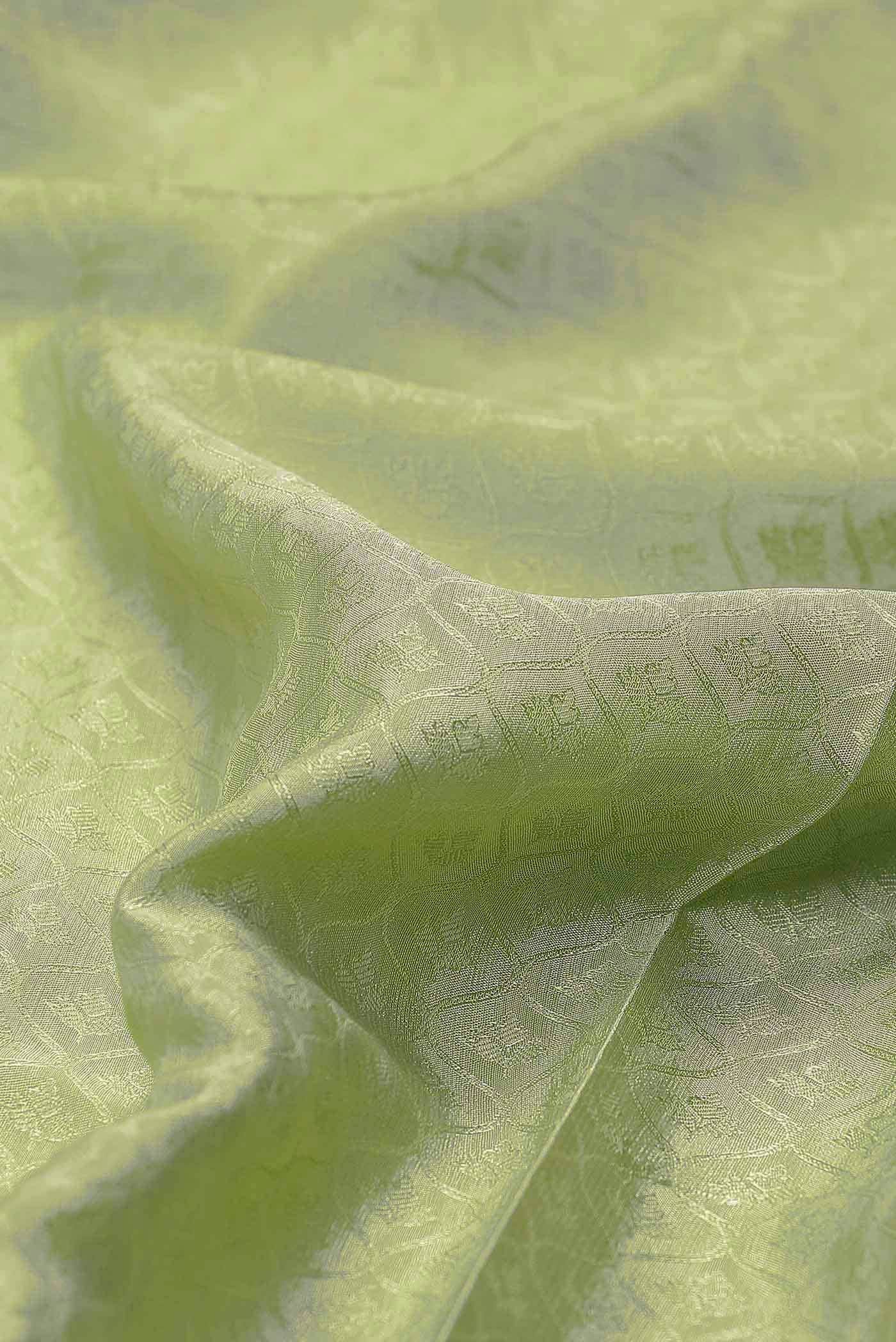 Pista Green Mysore Crepe Saree