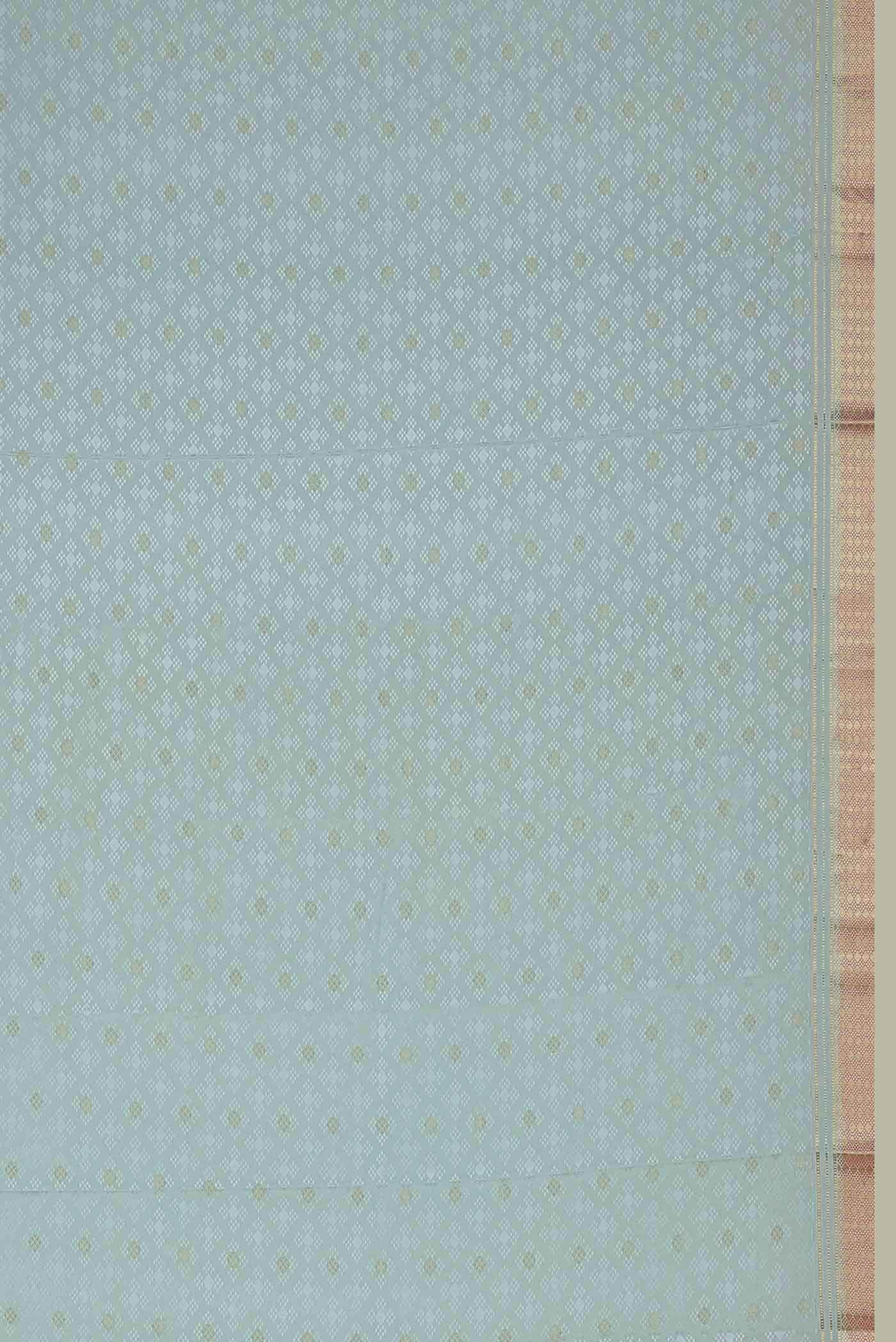 Light Blue Mysore Crepe Saree