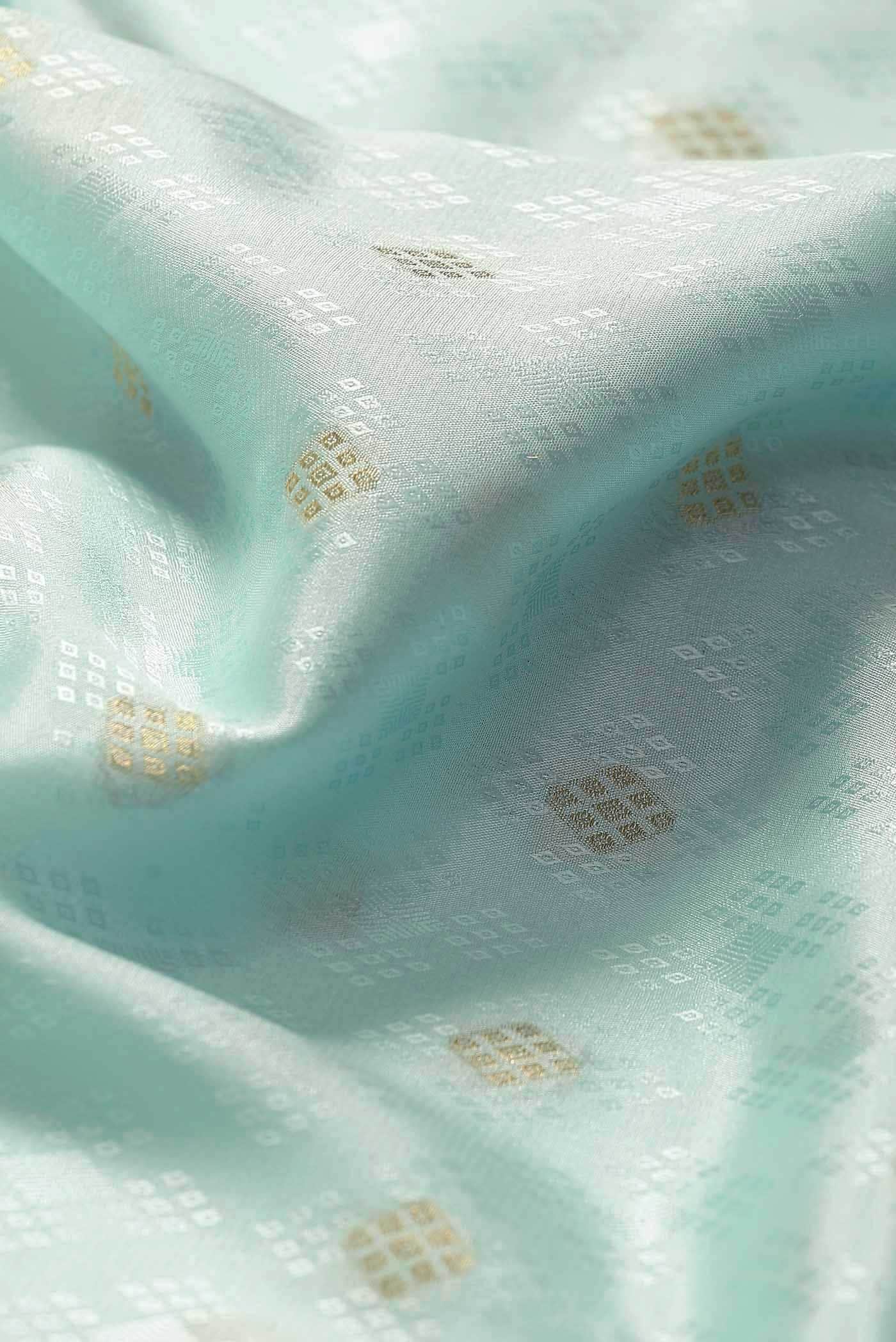 Light Blue Mysore Crepe Saree