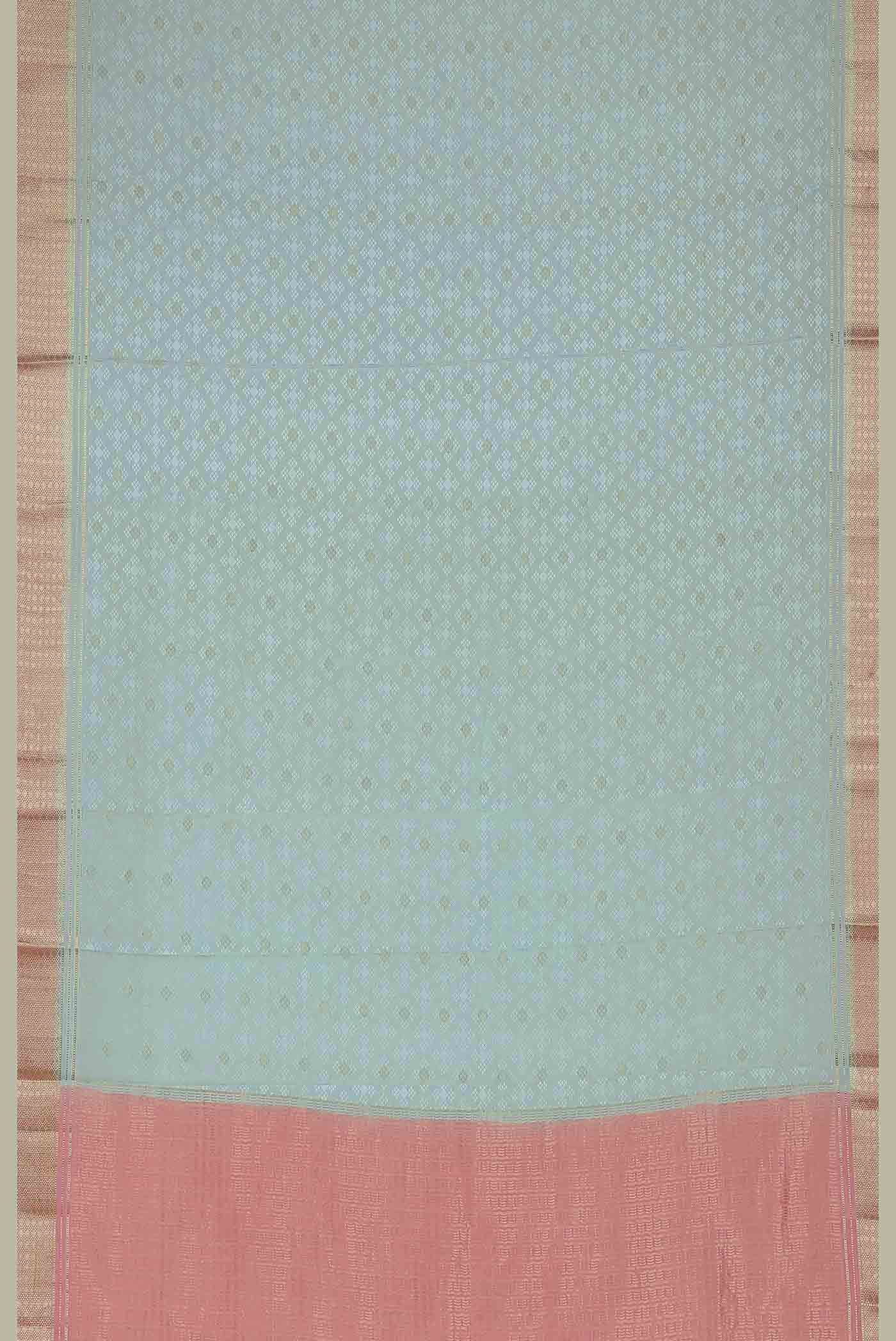 Light Blue Mysore Crepe Saree
