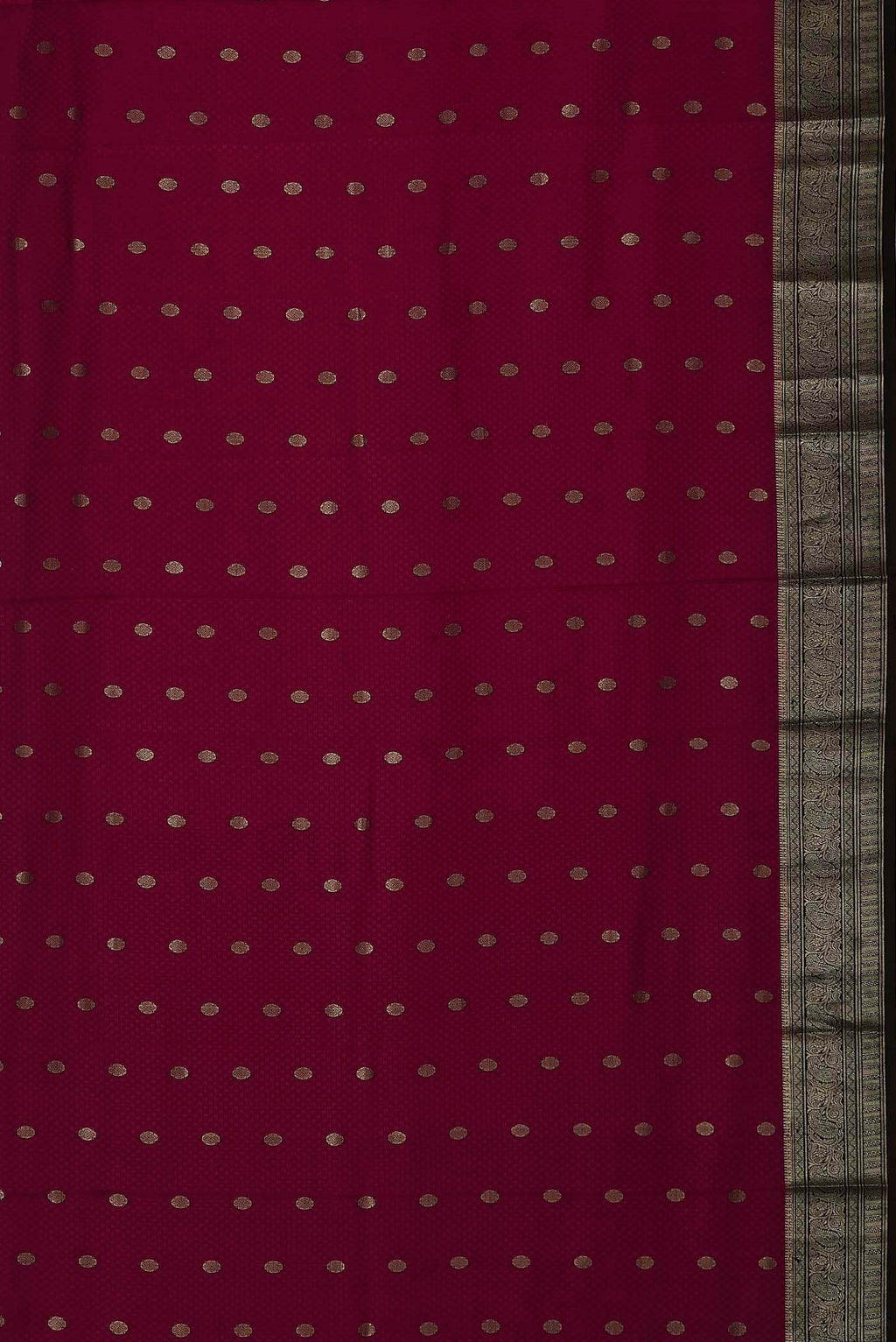 Maroon Mysore Crepe Saree