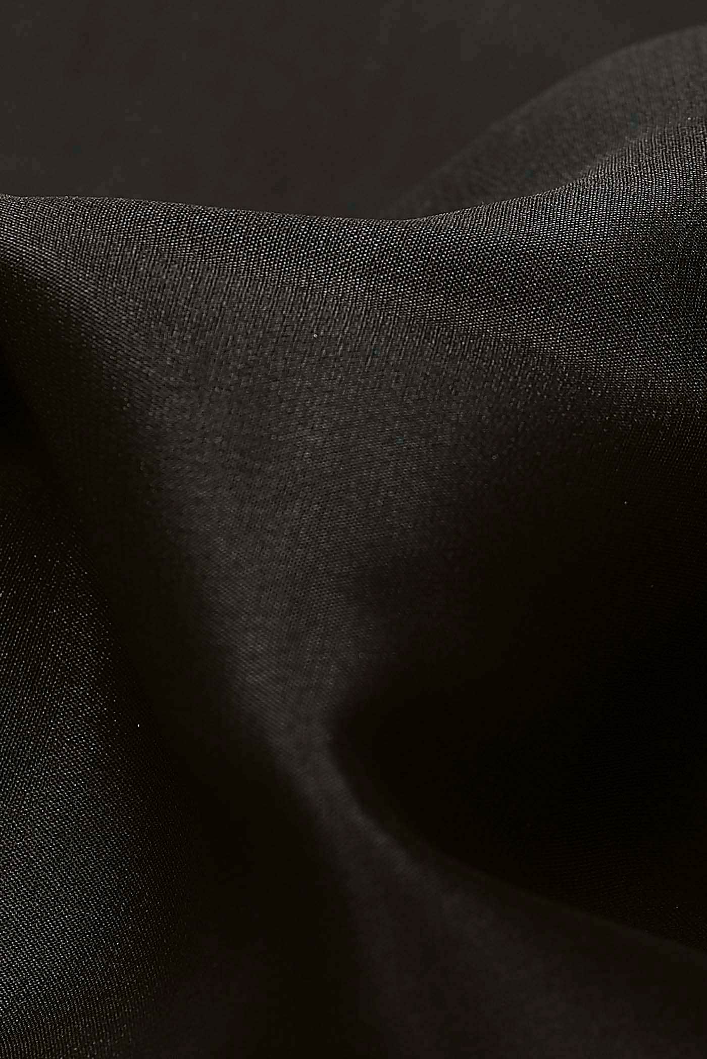 Black Mysore Crepe Saree