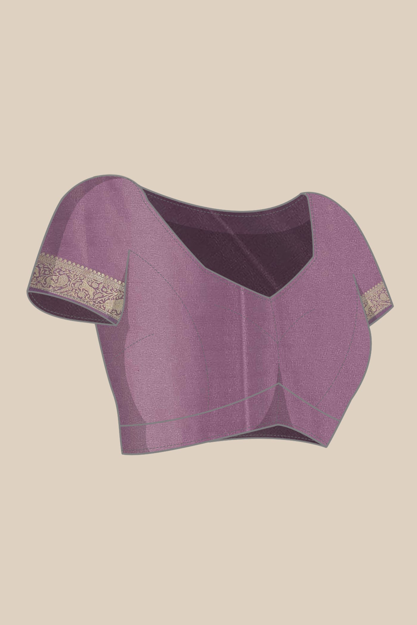 Lavender Mysore Crepe Saree